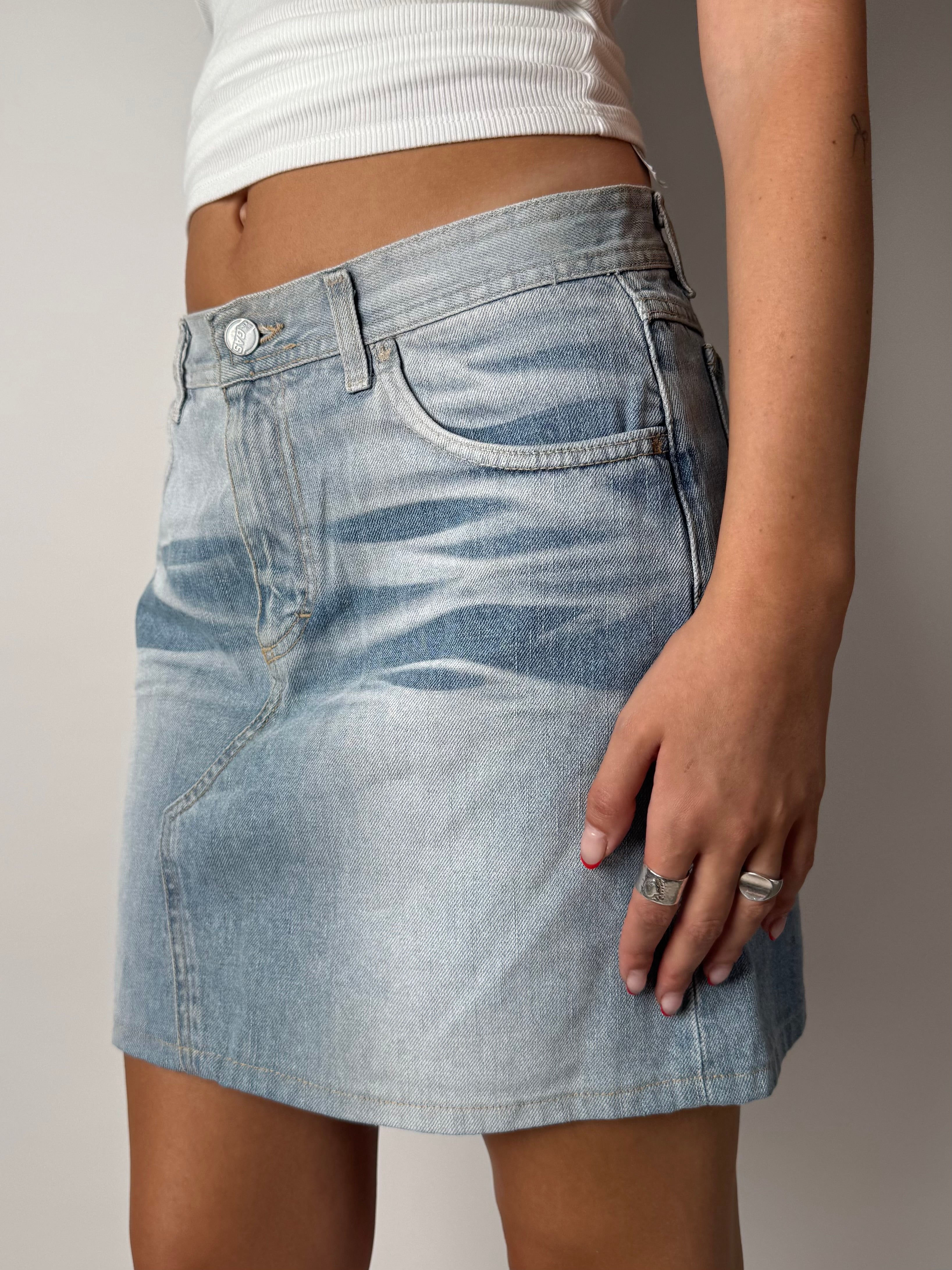 חצאית ג׳ינס משופשפת Gas (36-38)