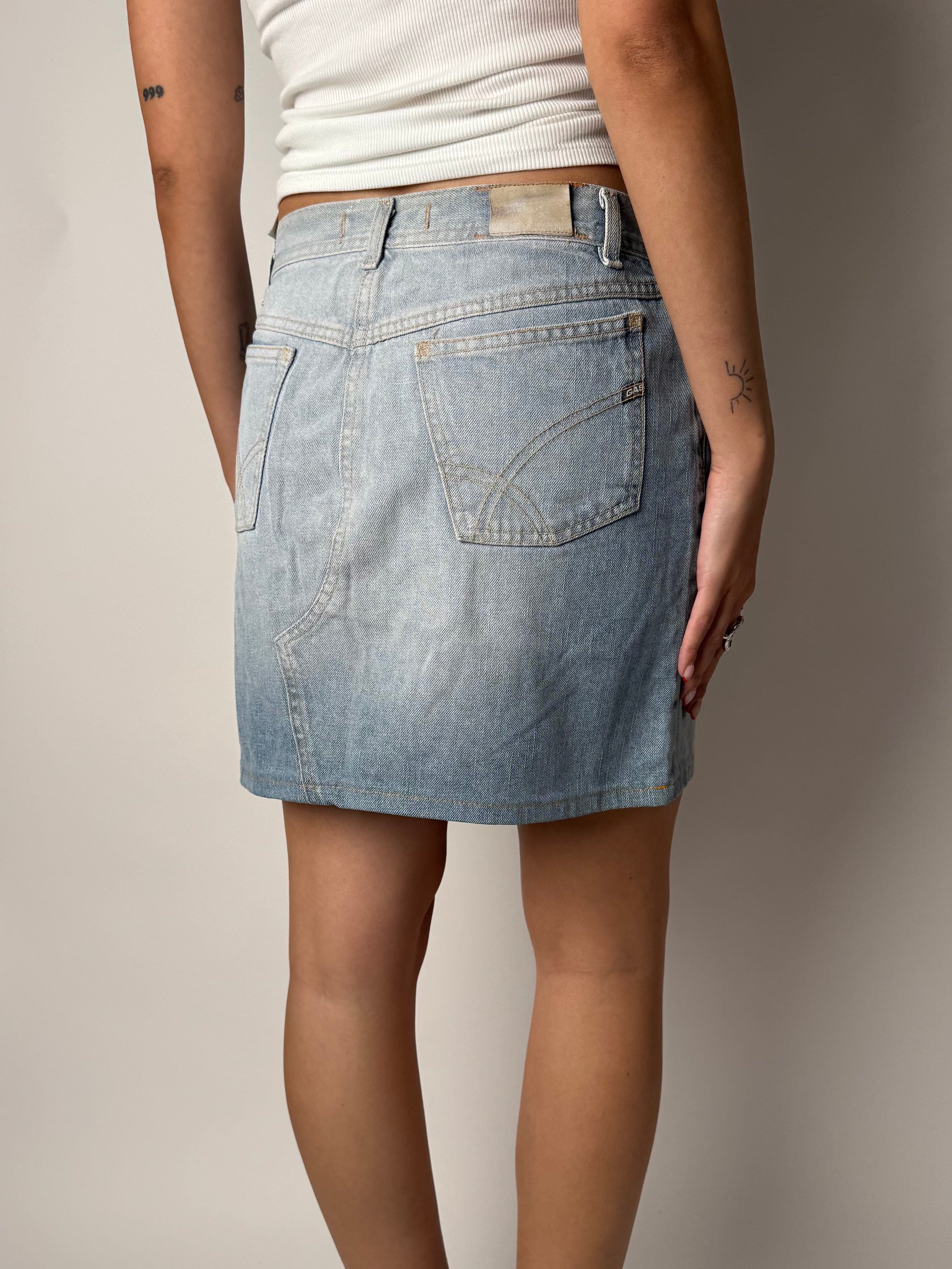 חצאית ג׳ינס משופשפת Gas (36-38)