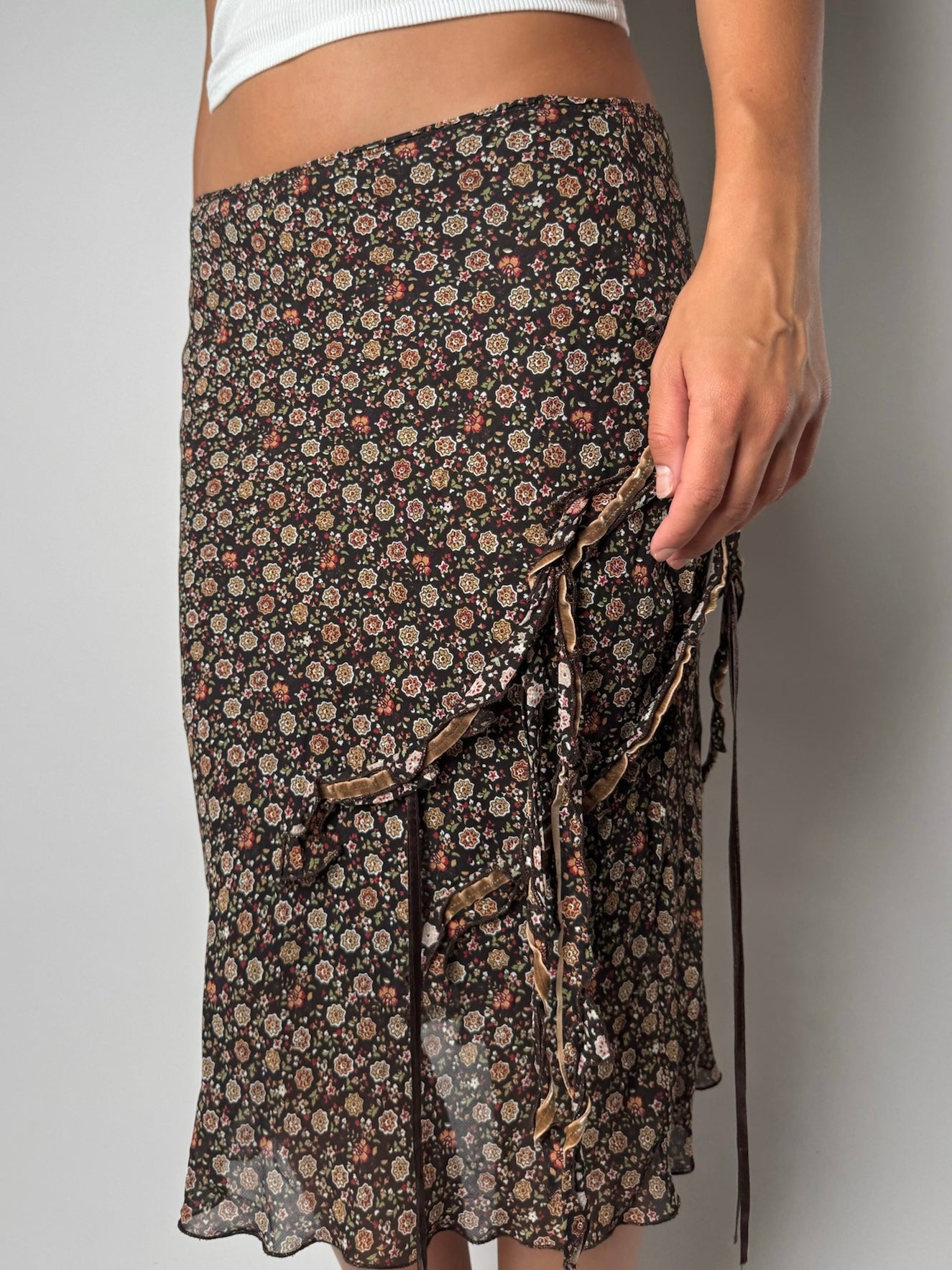 חצאית מידי בהדפס פרחוני (38)