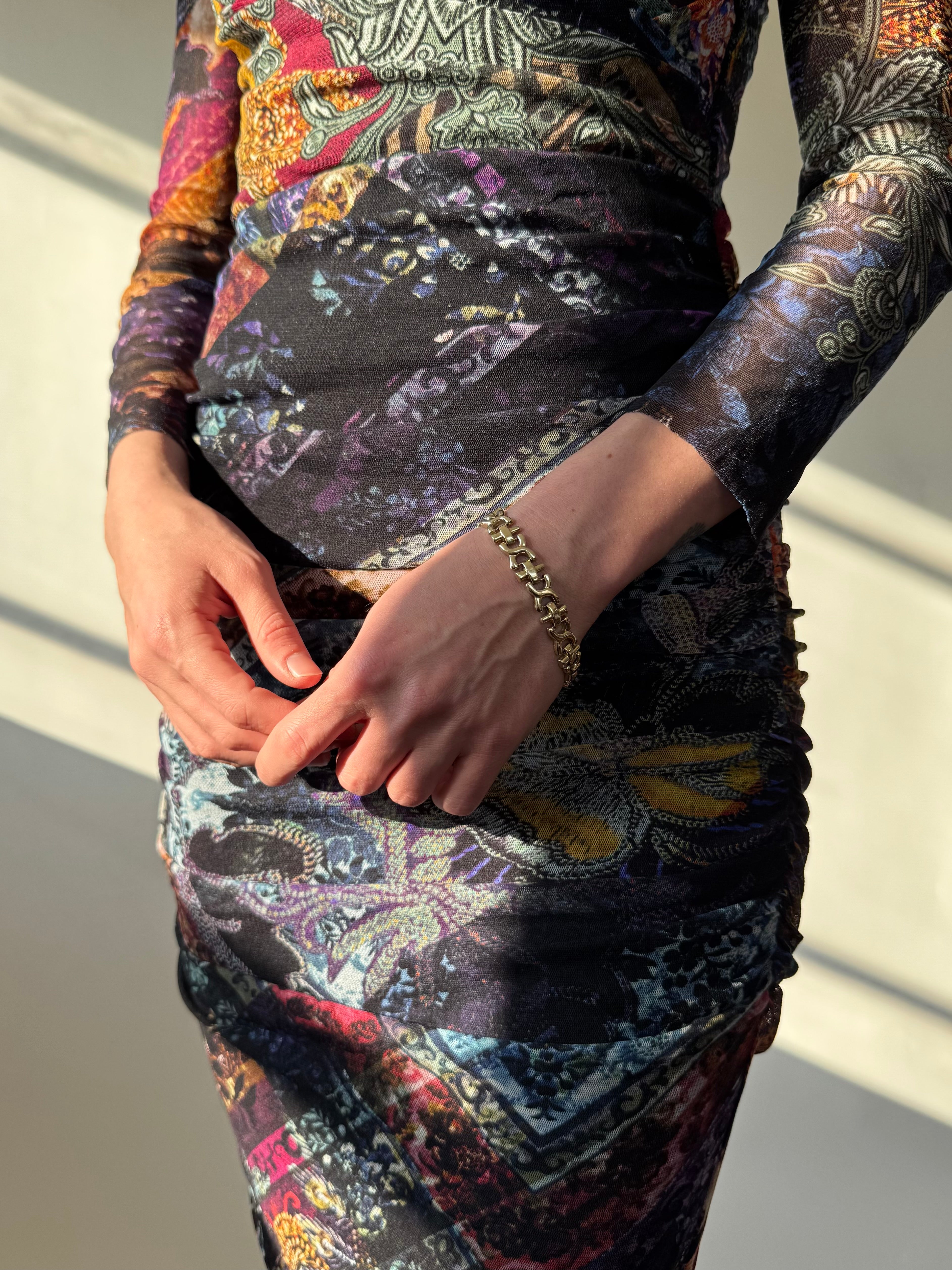 שמלת פייזלי Fuzzi by Gaultier (S-M)