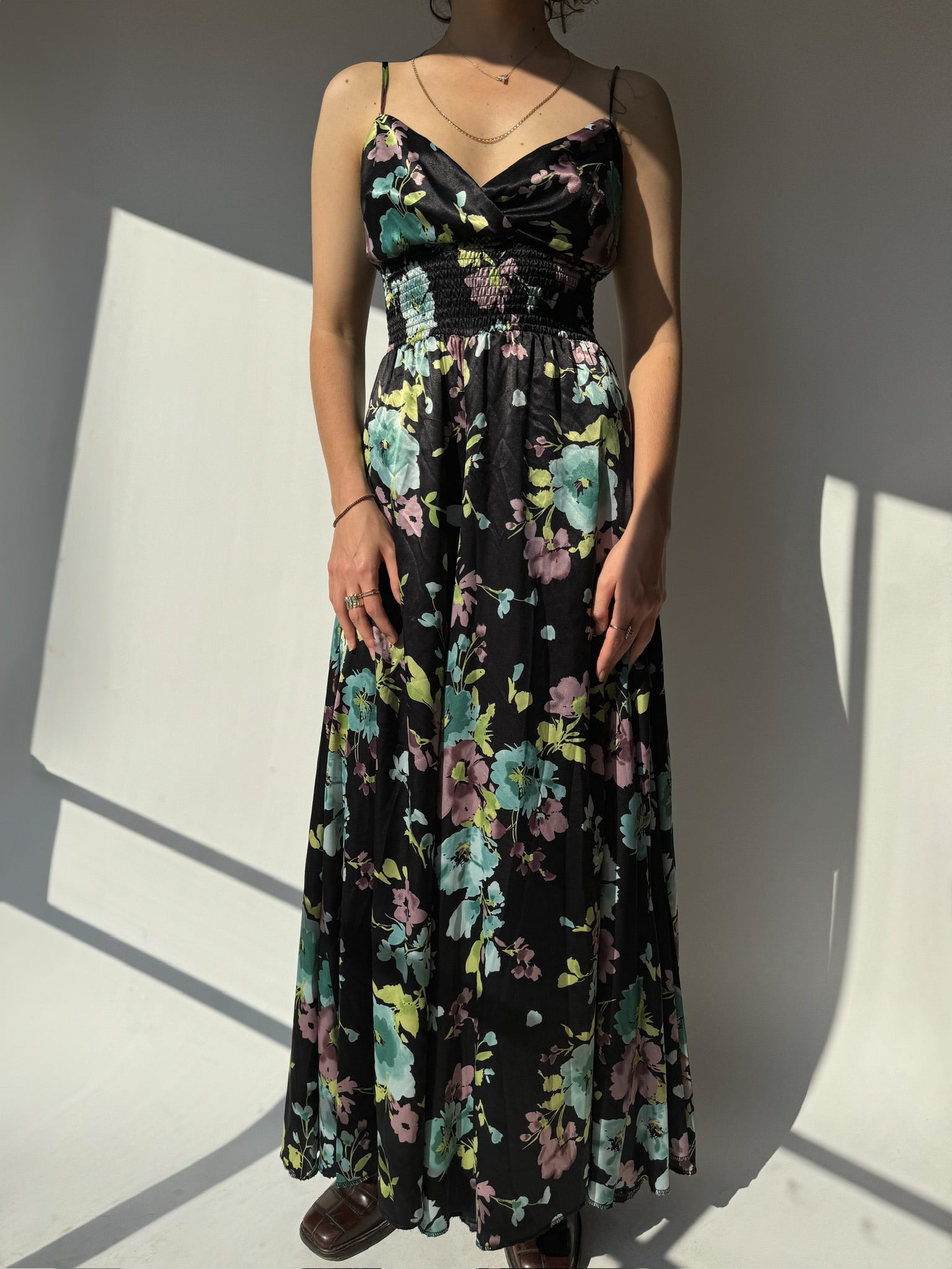 שמלת מקסי פרחונית (S)