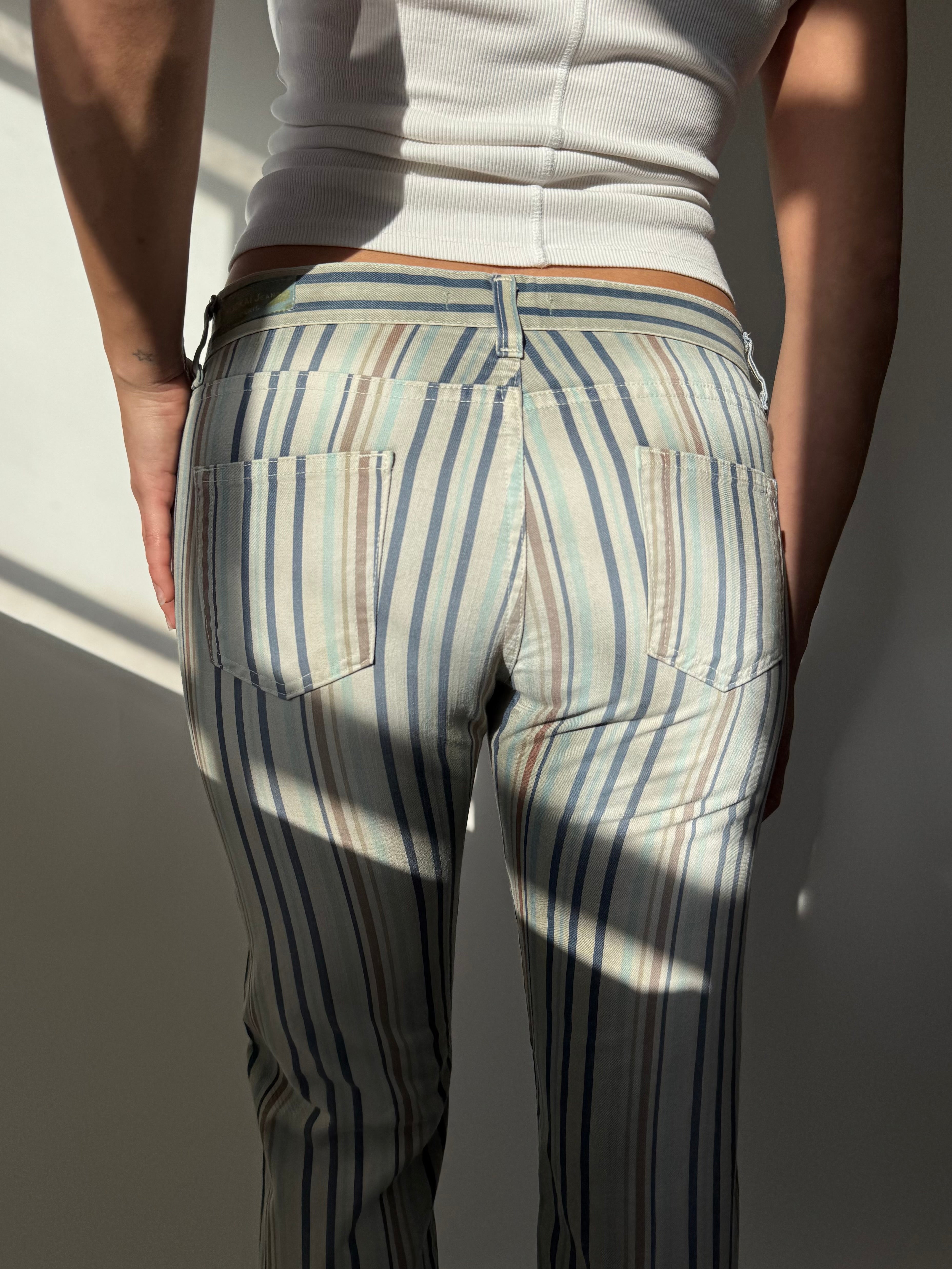 ג׳ינס פסים בגזרה מתרחבת Kookai (38)