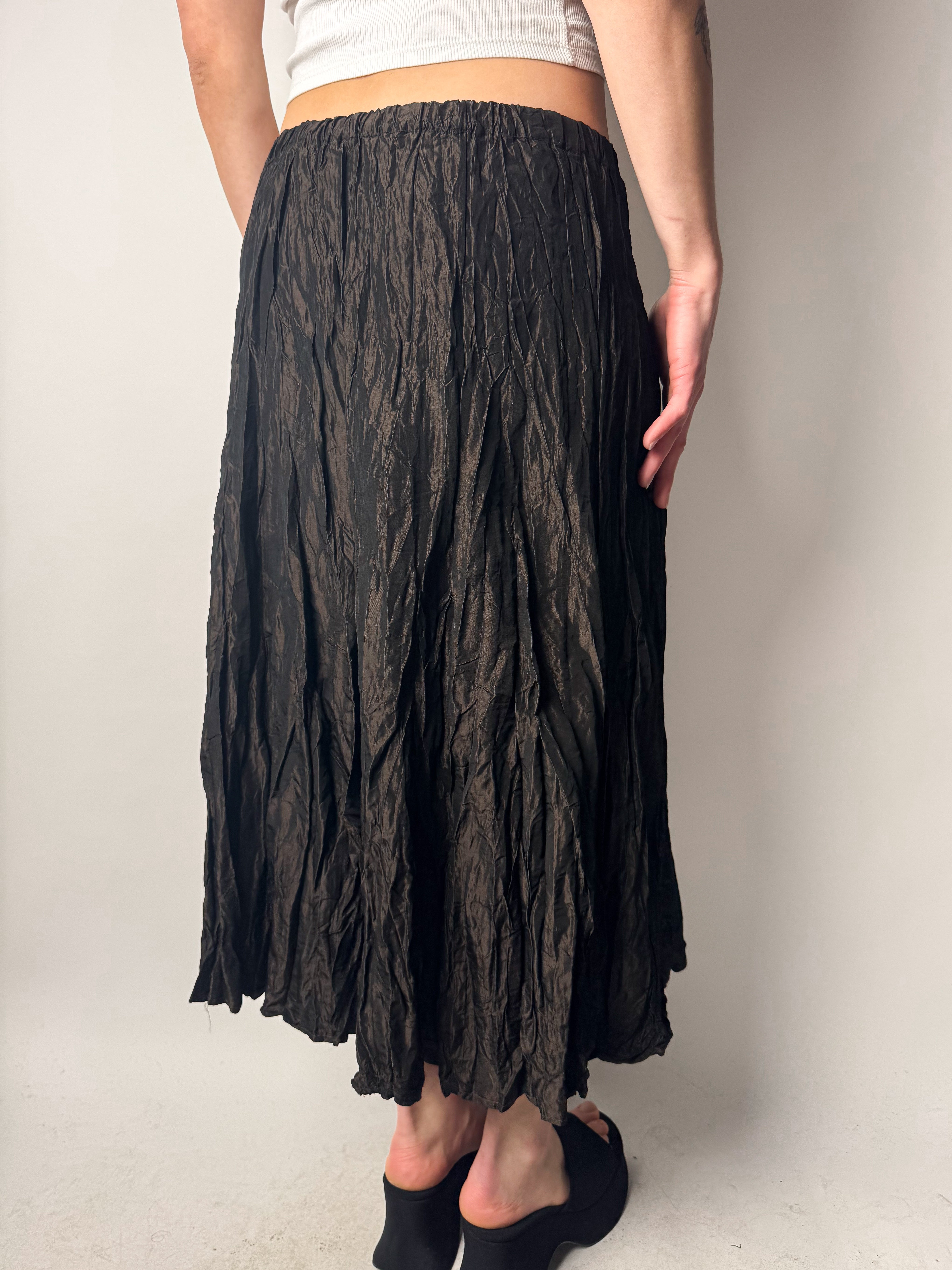 חצאית קפלים חומה (38)