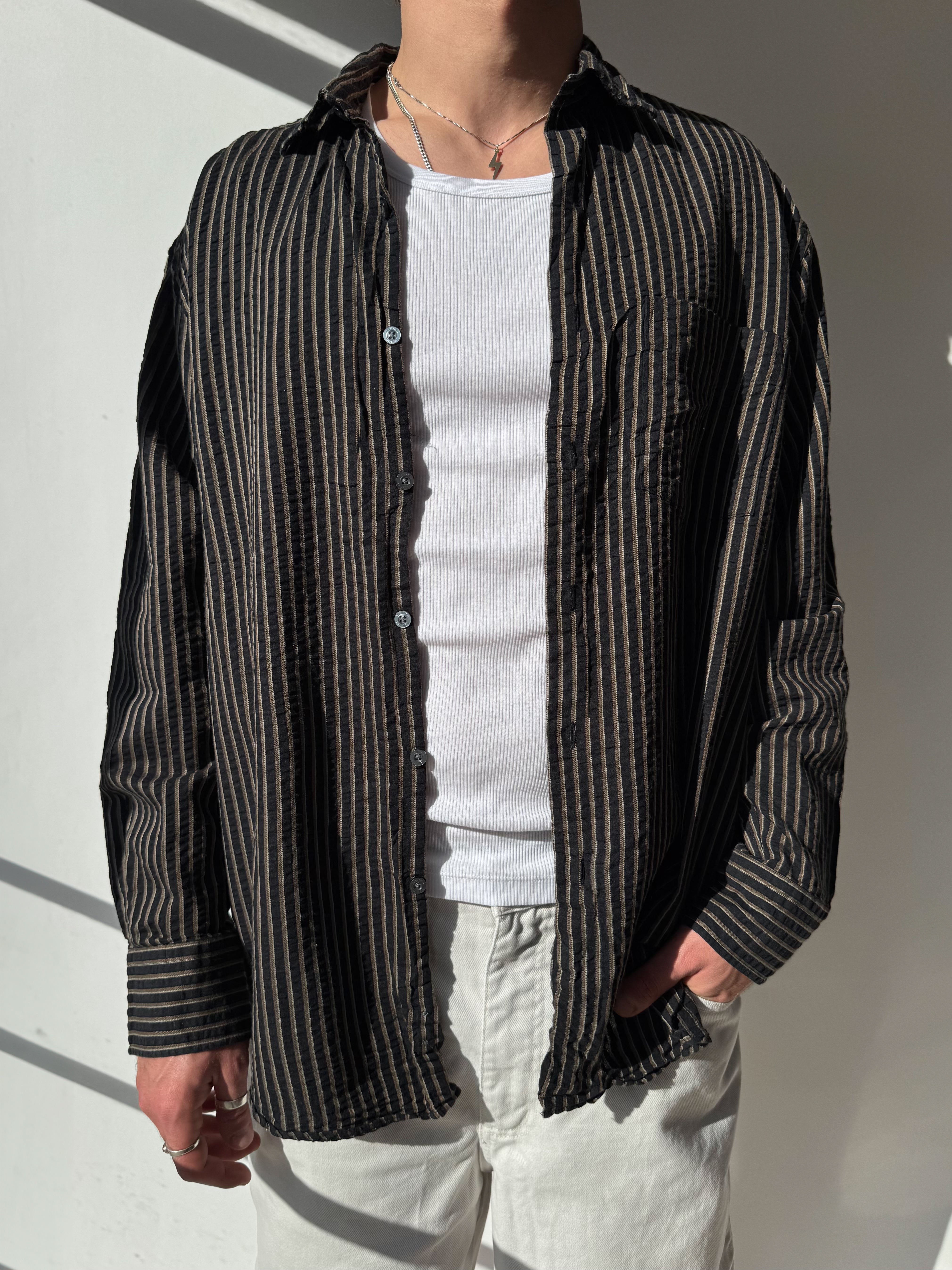 חולצה מכופתרת פסים Nautica (L)