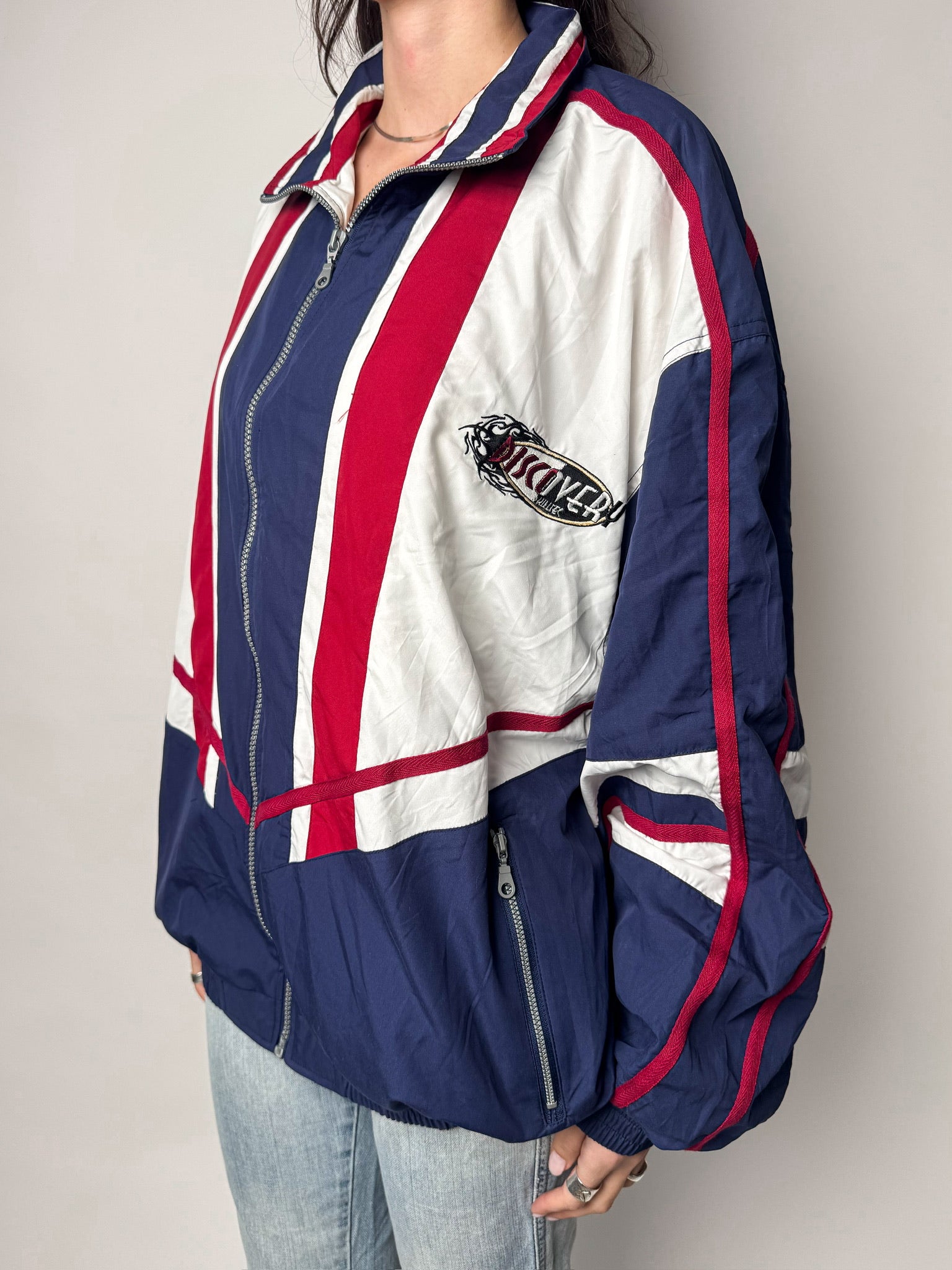 מעיל רוח פסים (L)