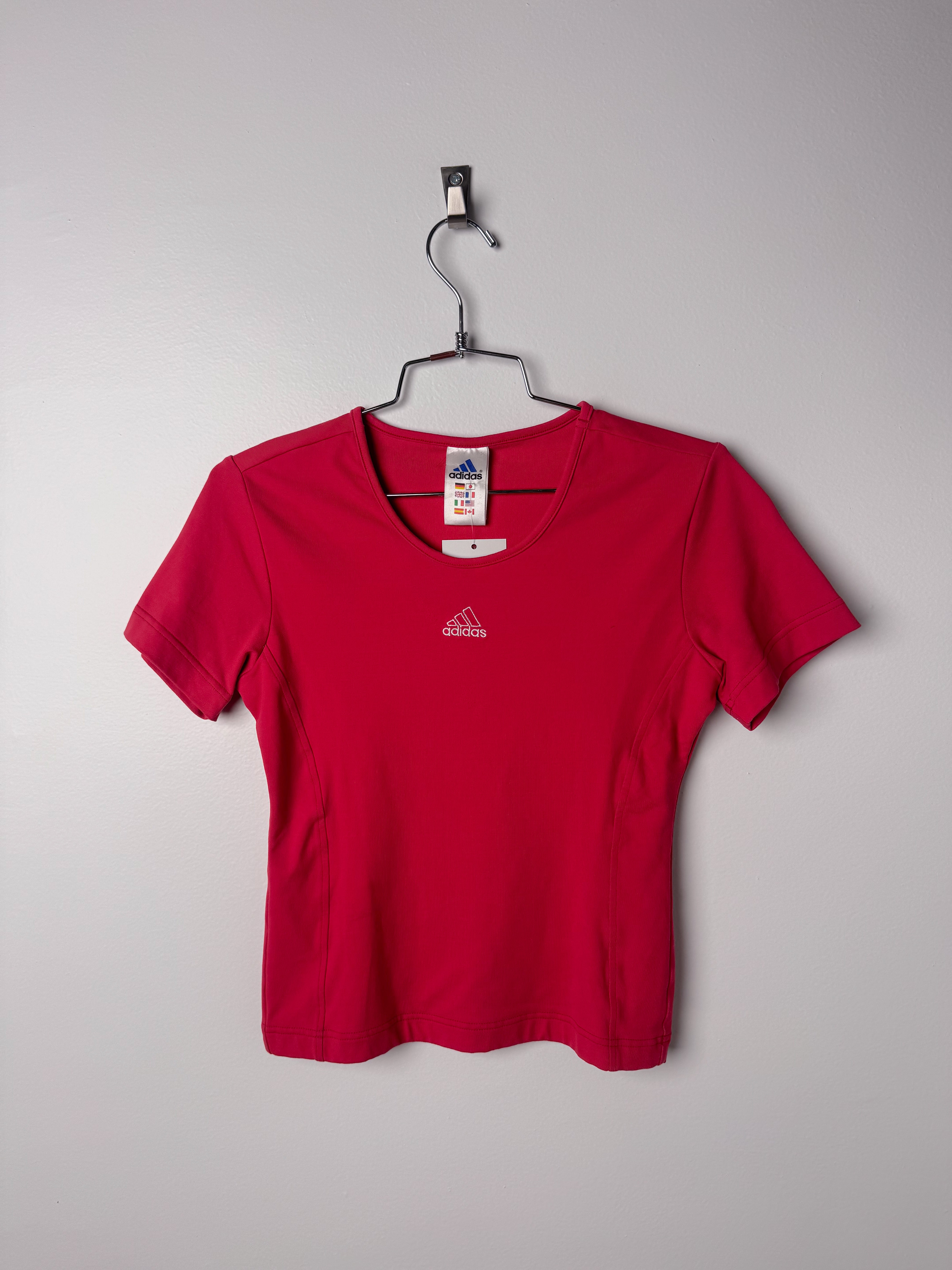 חולצת ספורט ורודה Adidas (S)