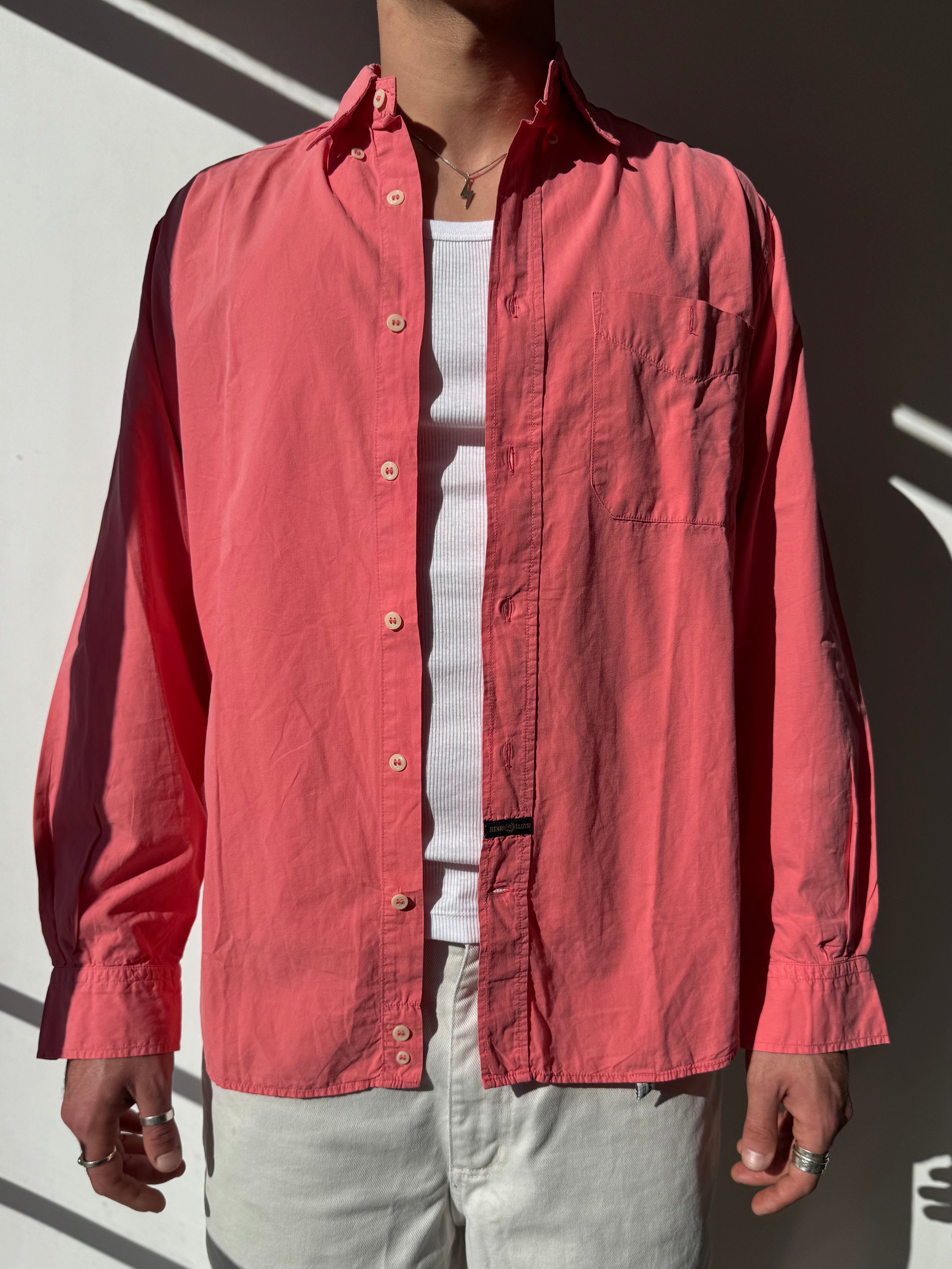 חולצה מכופתרת ורודה (M)