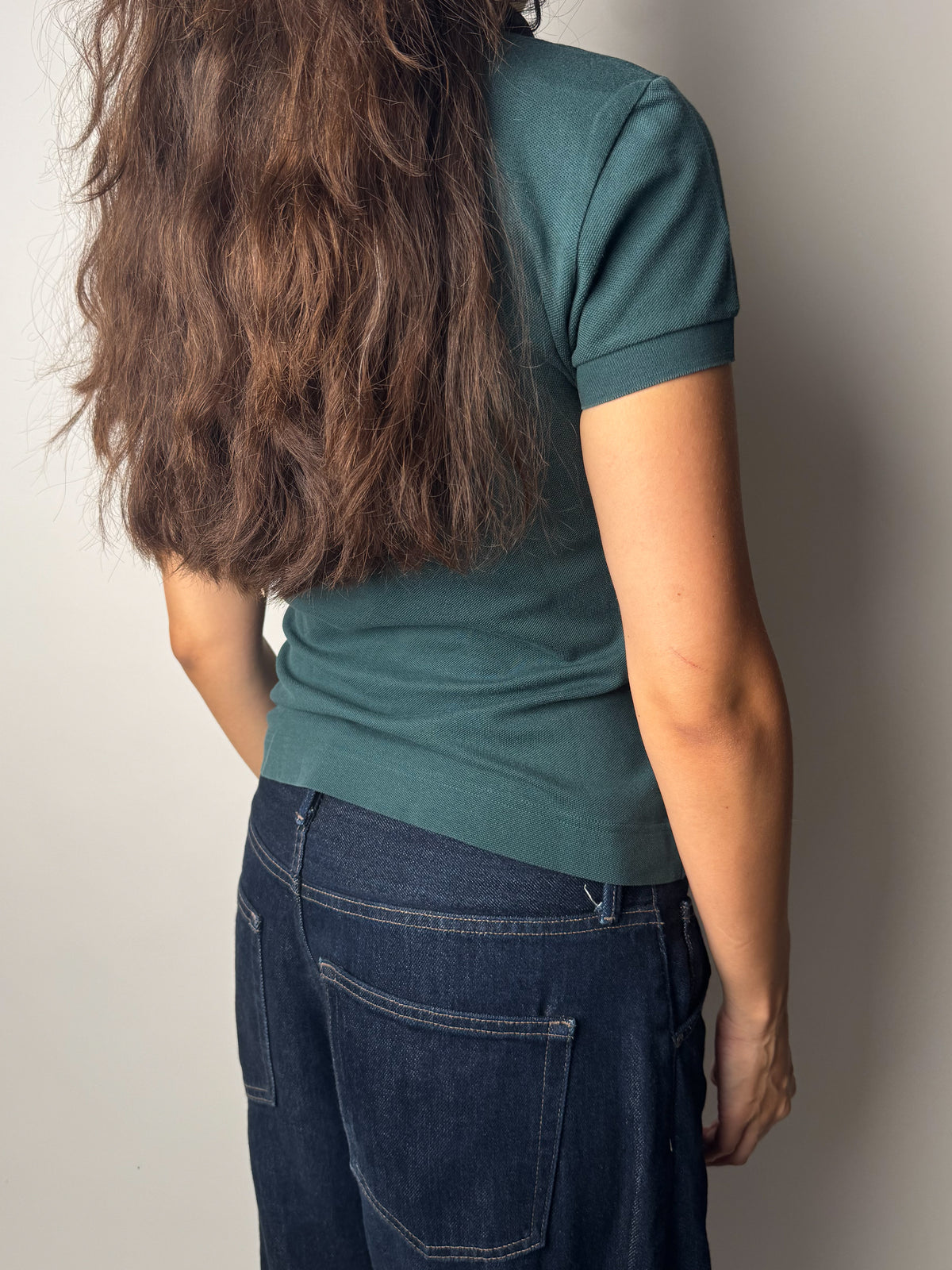 חולצת פולו ירוקה Lacoste (M)