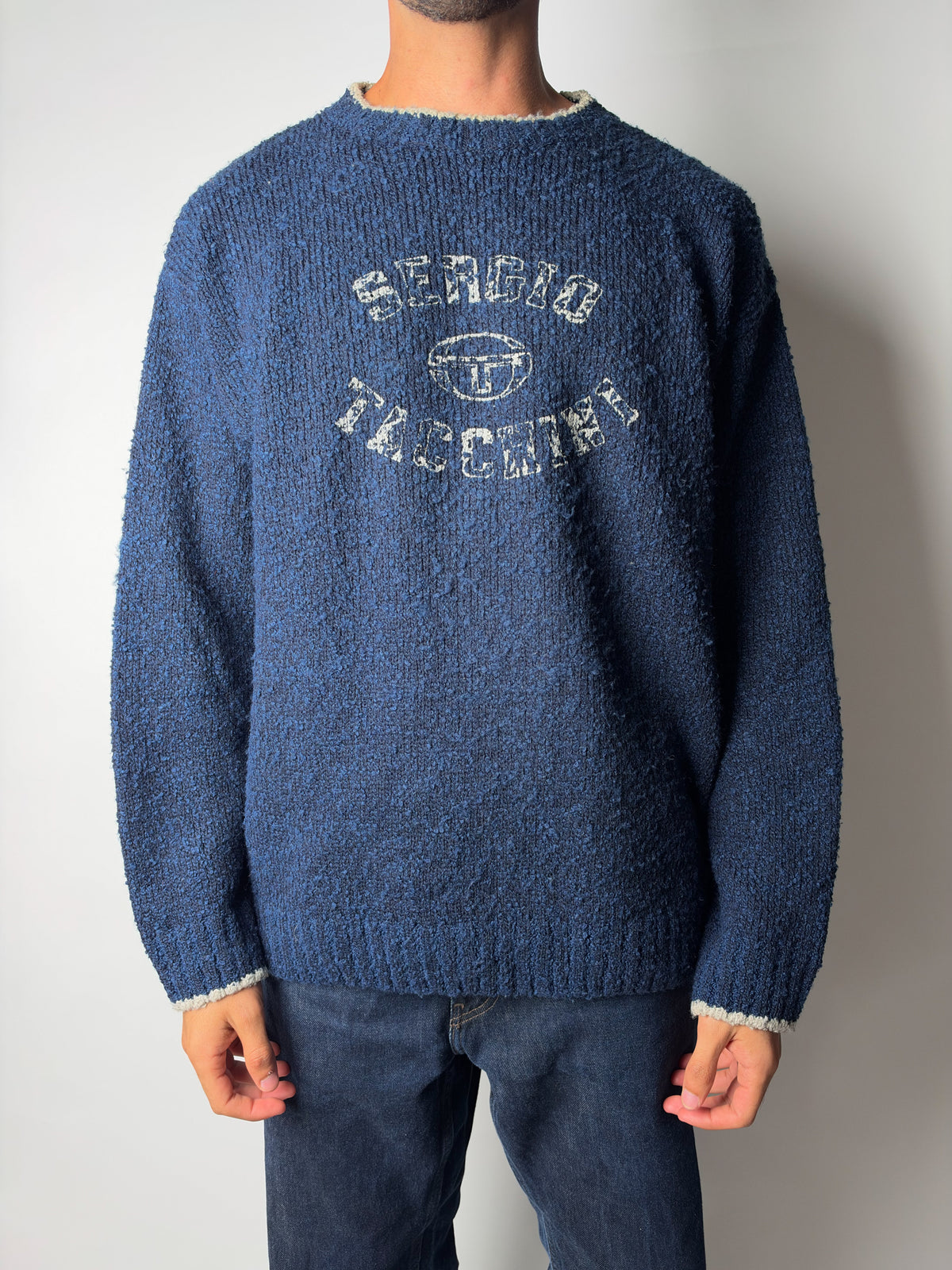 סריג כחול לוגו (L-XL)