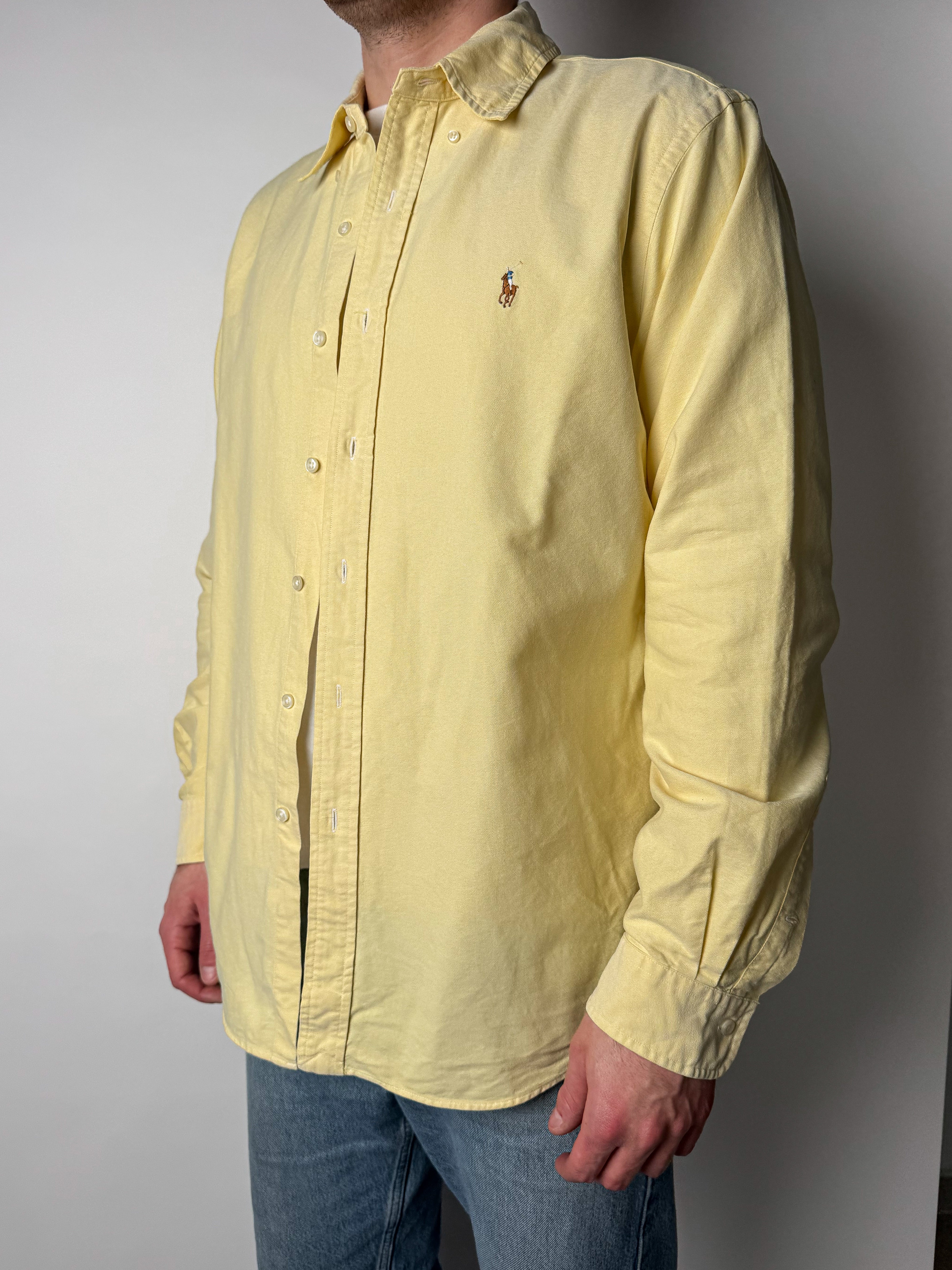 חולצה מכופתרת צהוב בהיר Ralph Lauren (L)