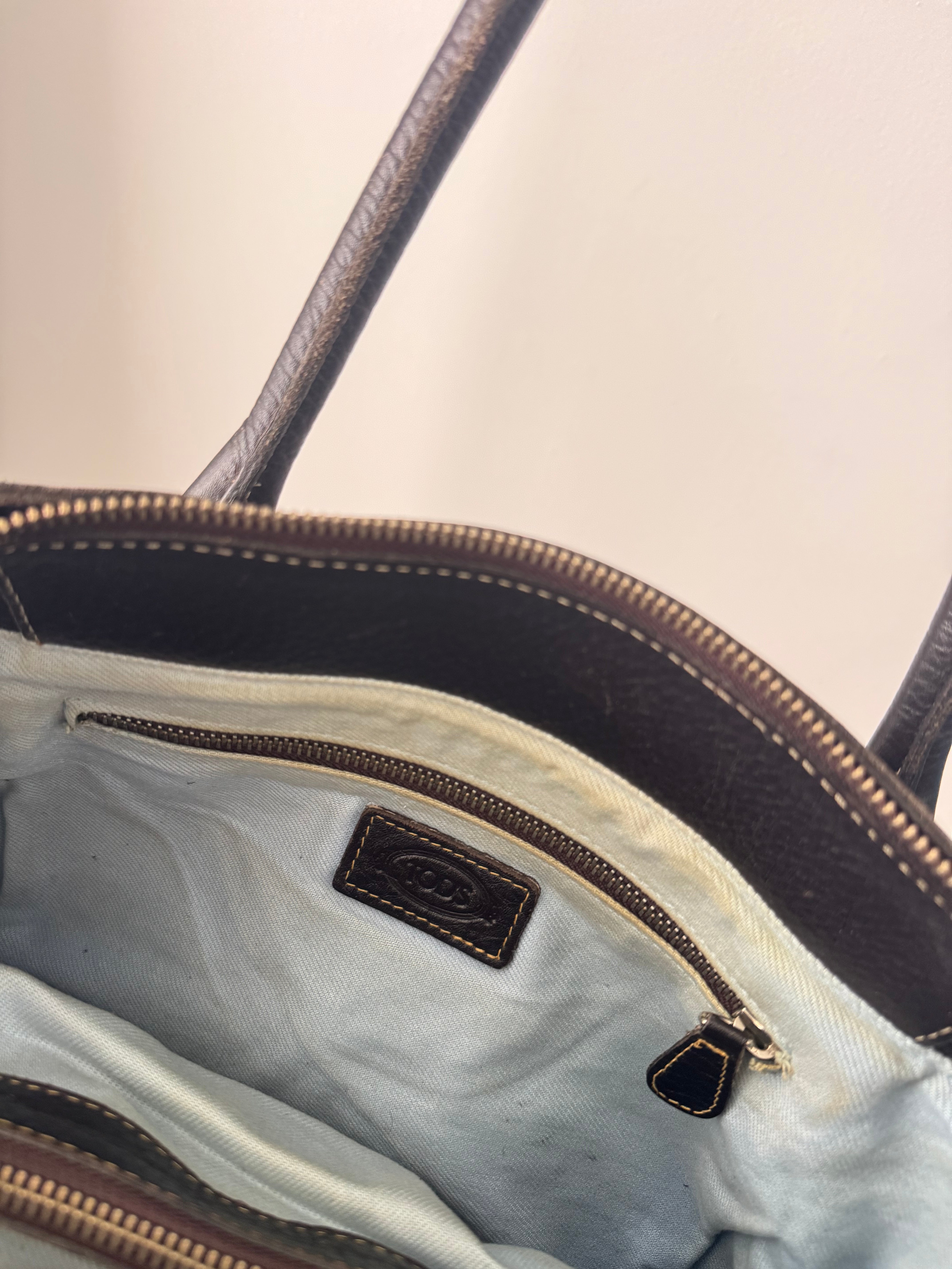 תיק כתף חום מעור Tod's
