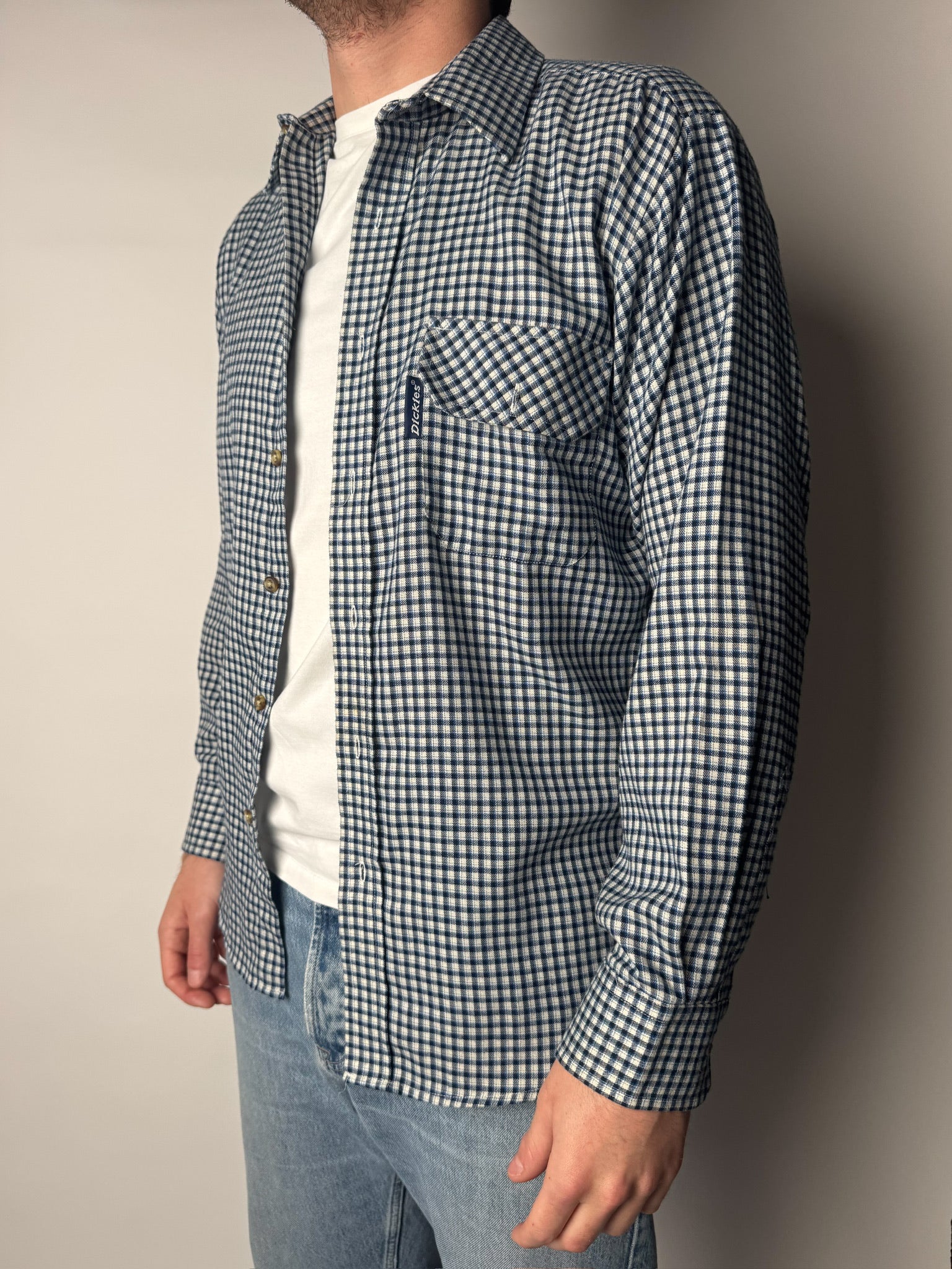 חולצה מכופתרת משבצות Dickies (M)