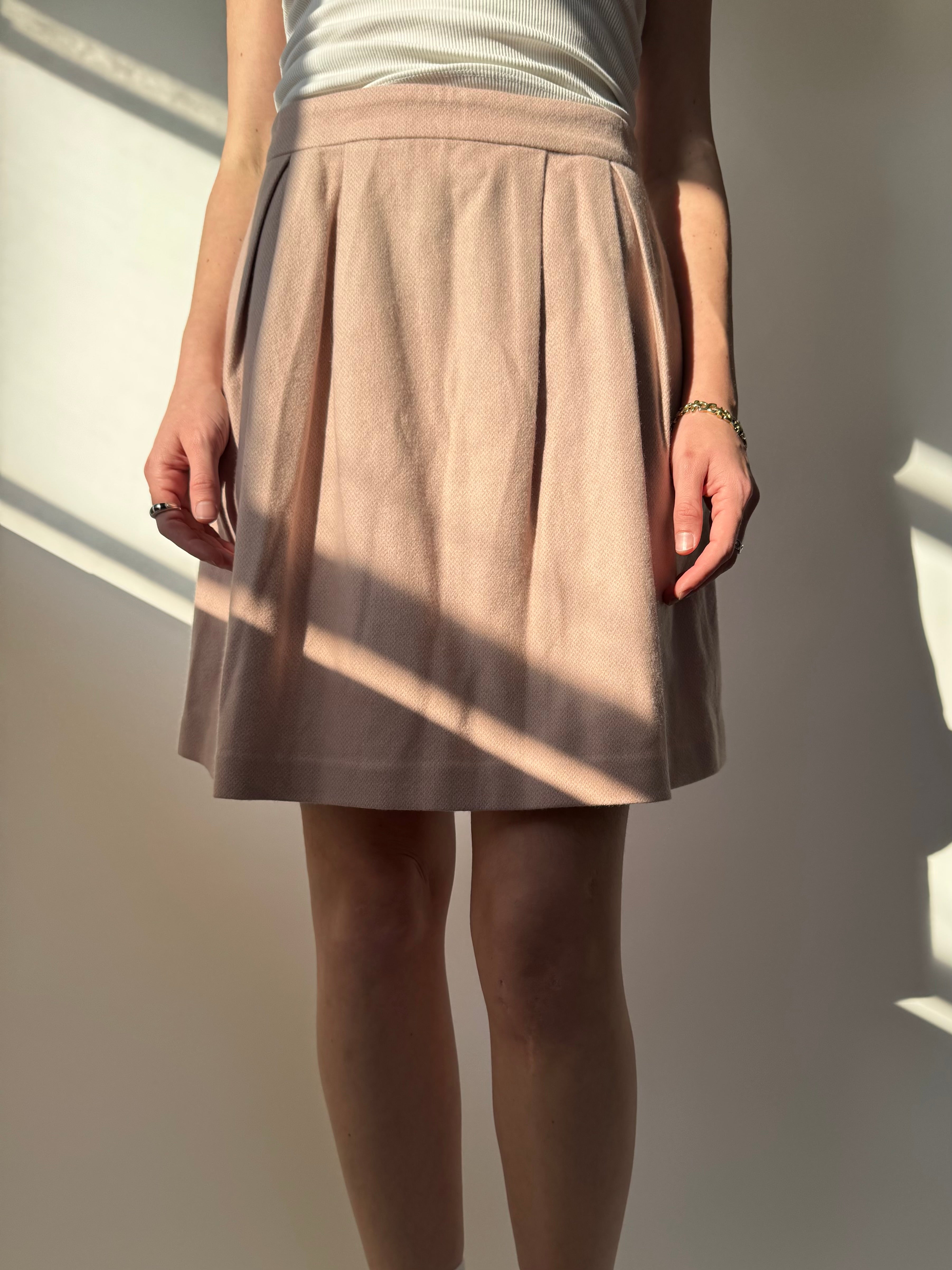 חצאית מיני ורודה וצמרירית Stefanel (34)