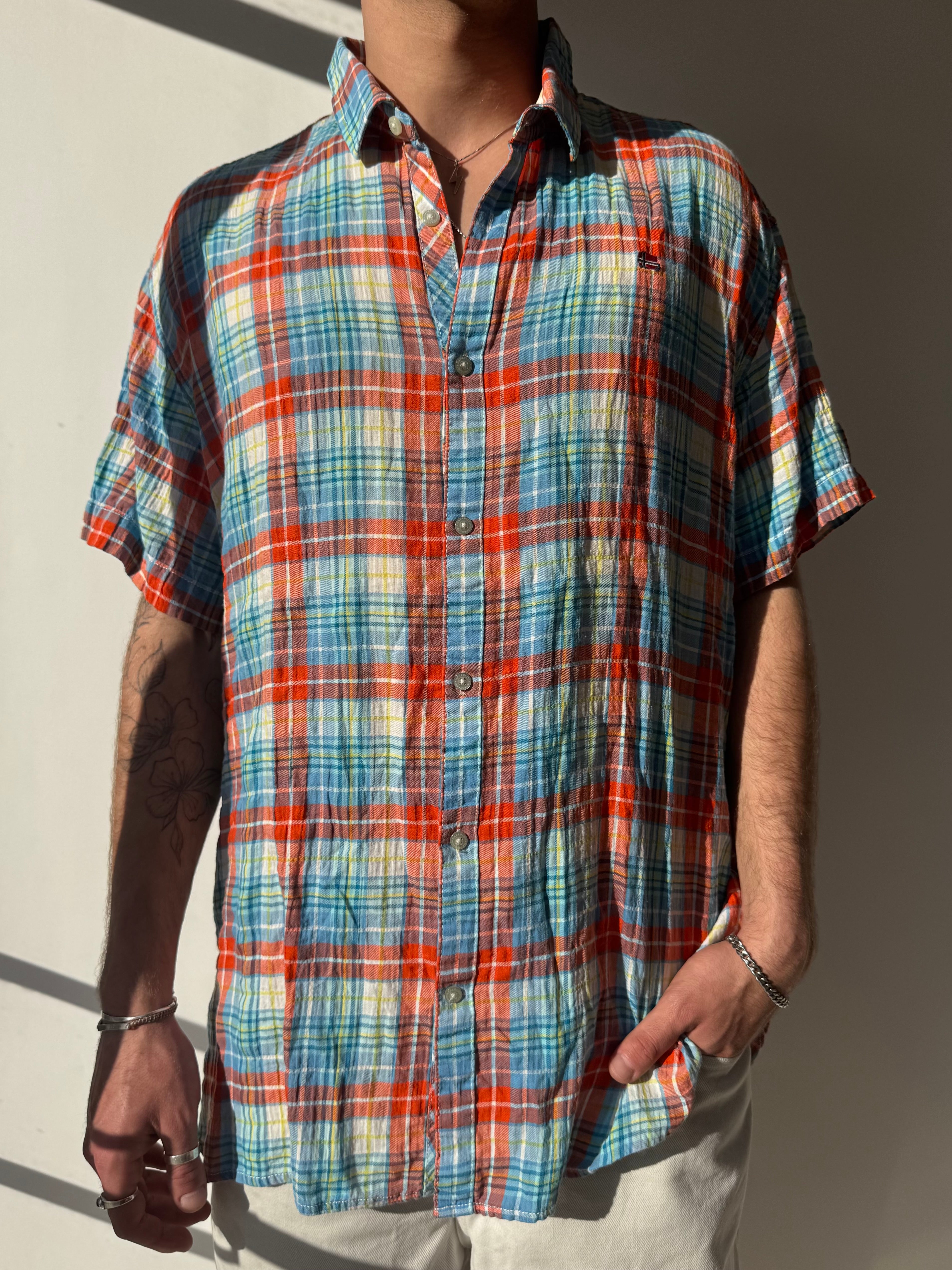 חולצה מכופתרת משבצות Napapijri (XXL)