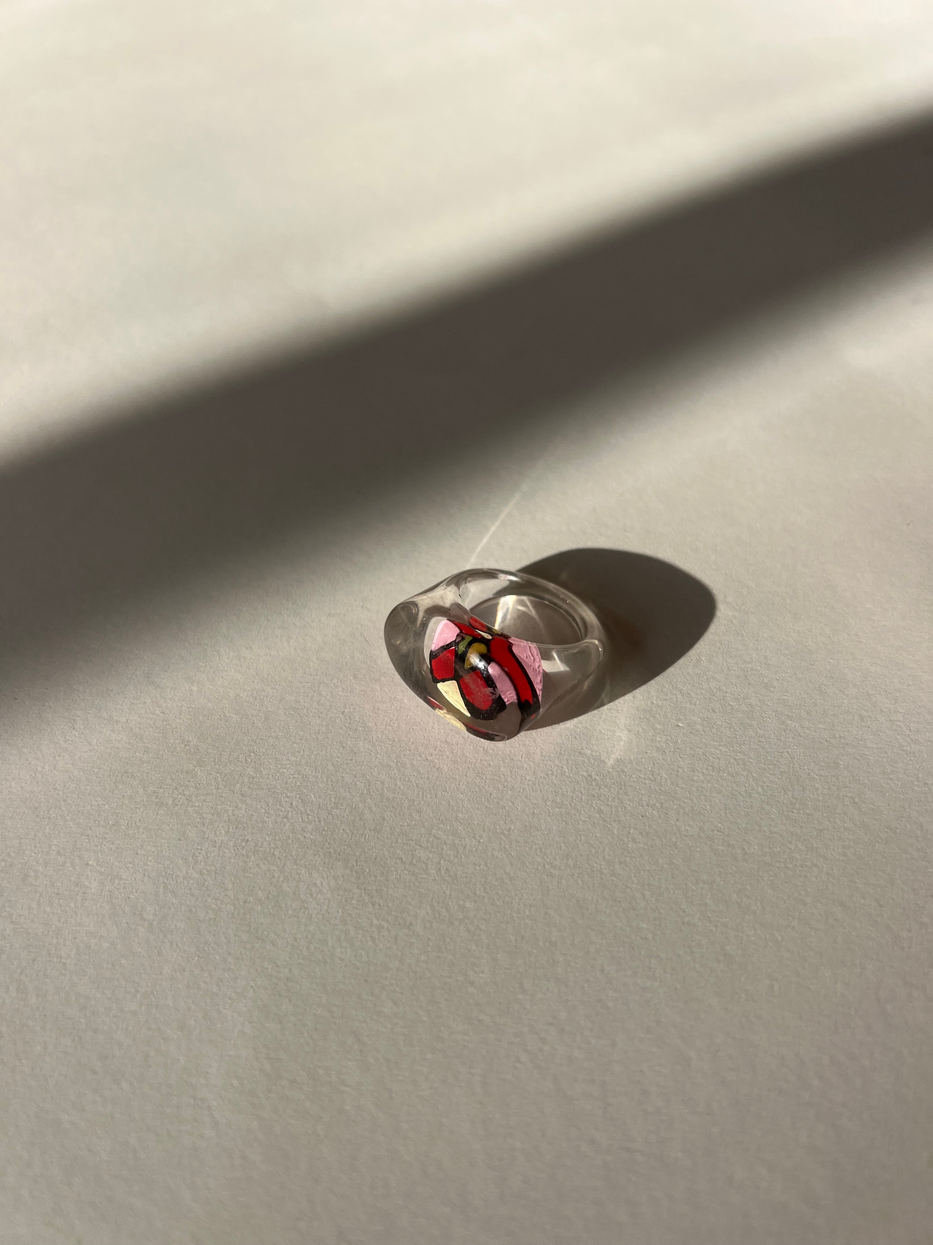 טבעת שנות ה90 שקופה (6.5 US)