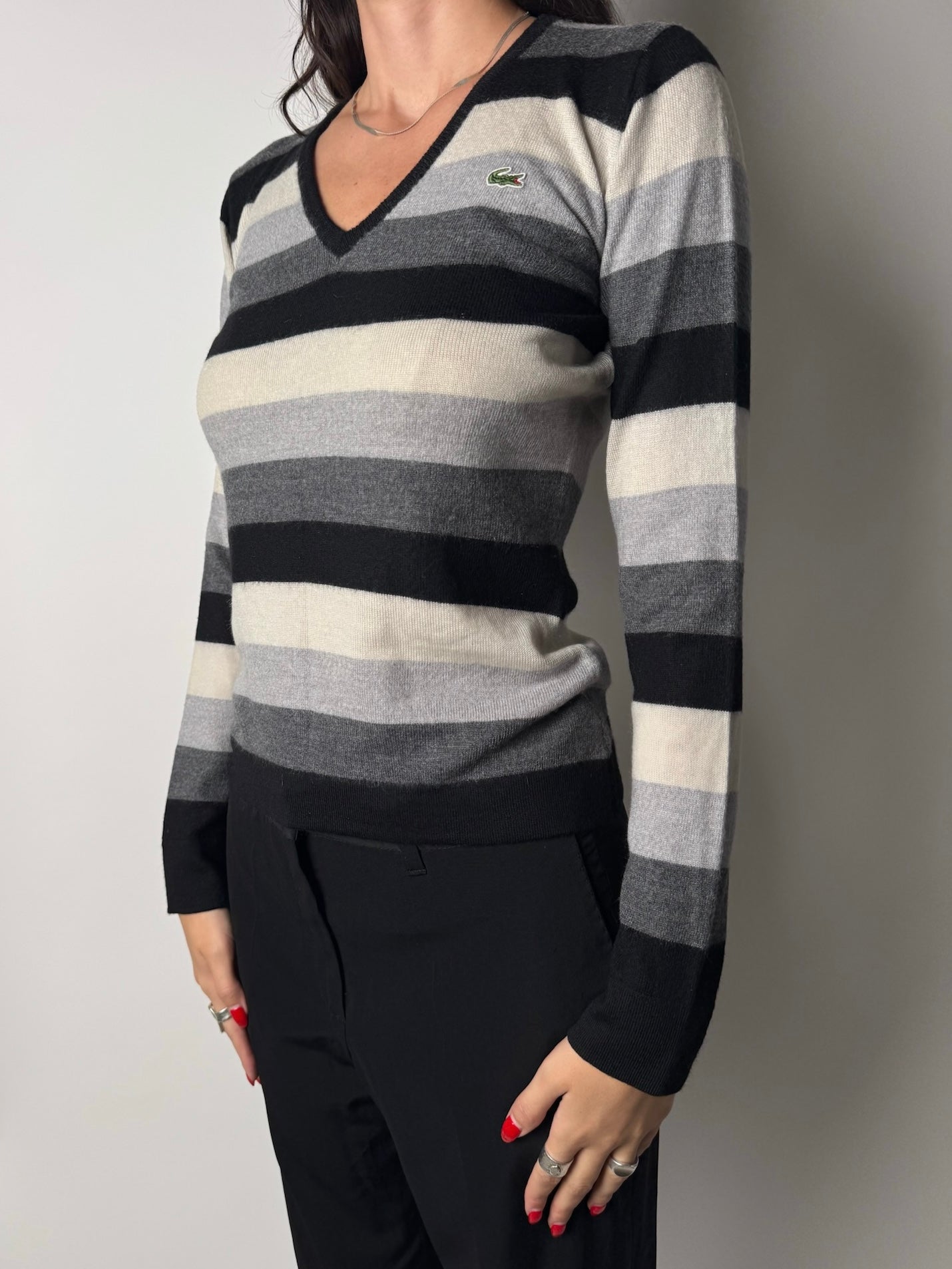 סריג צמר פסים Lacoste (S-M)