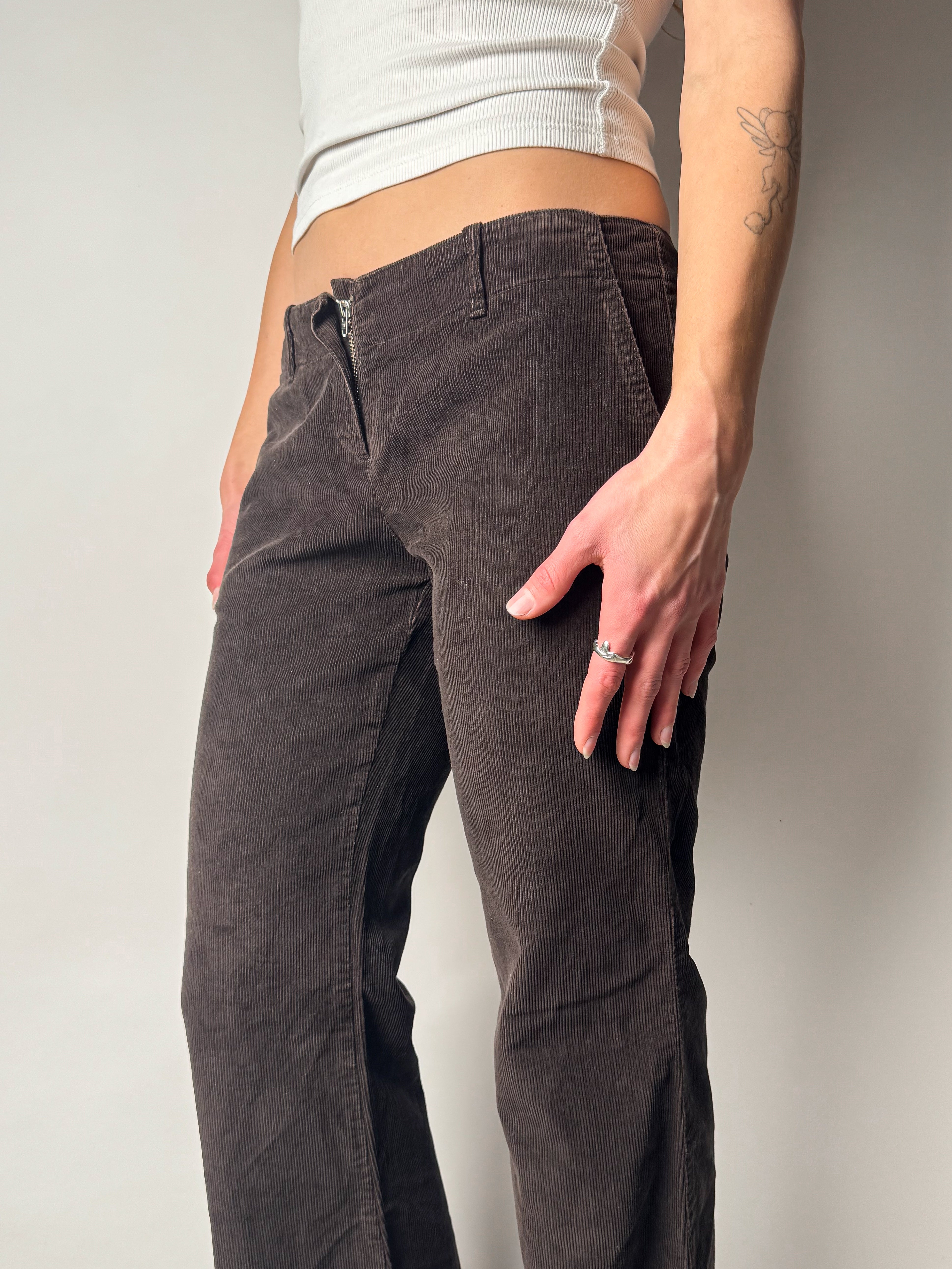 מכנסי קורדרוי חומים Onyx (36)