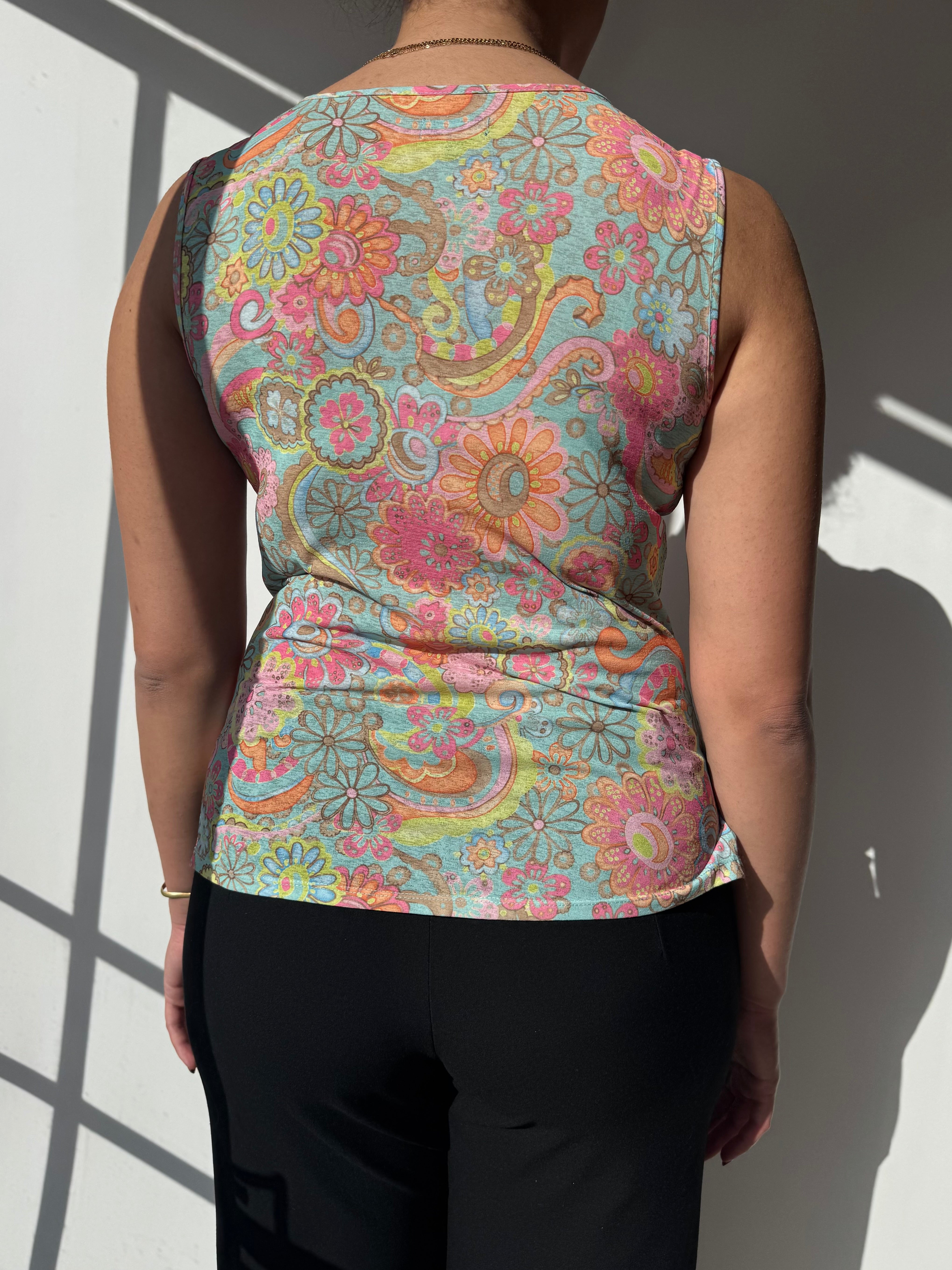 גופיה פרחונית (L)