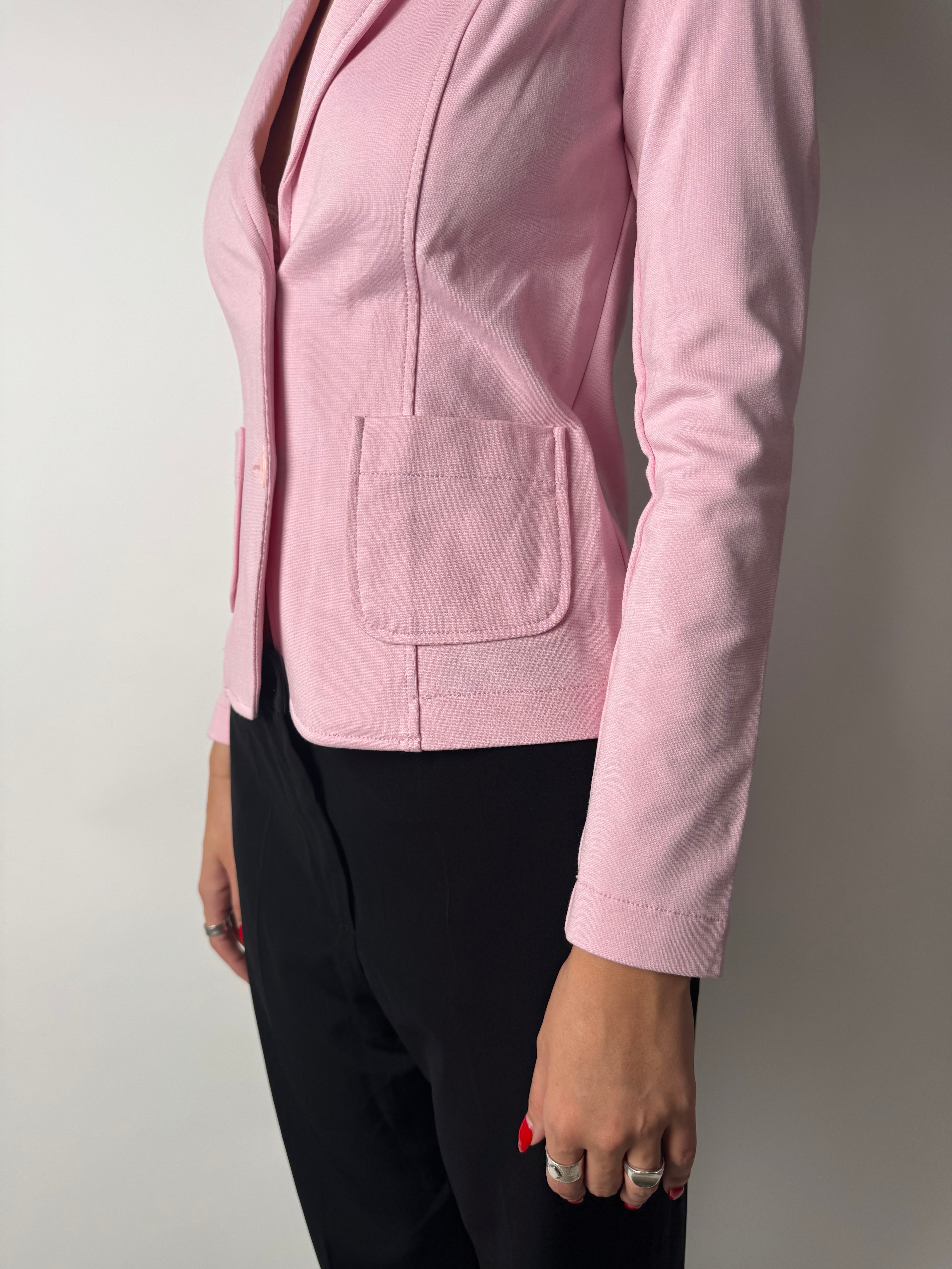 בלייזר כותנה ורוד בהיר (S-M)