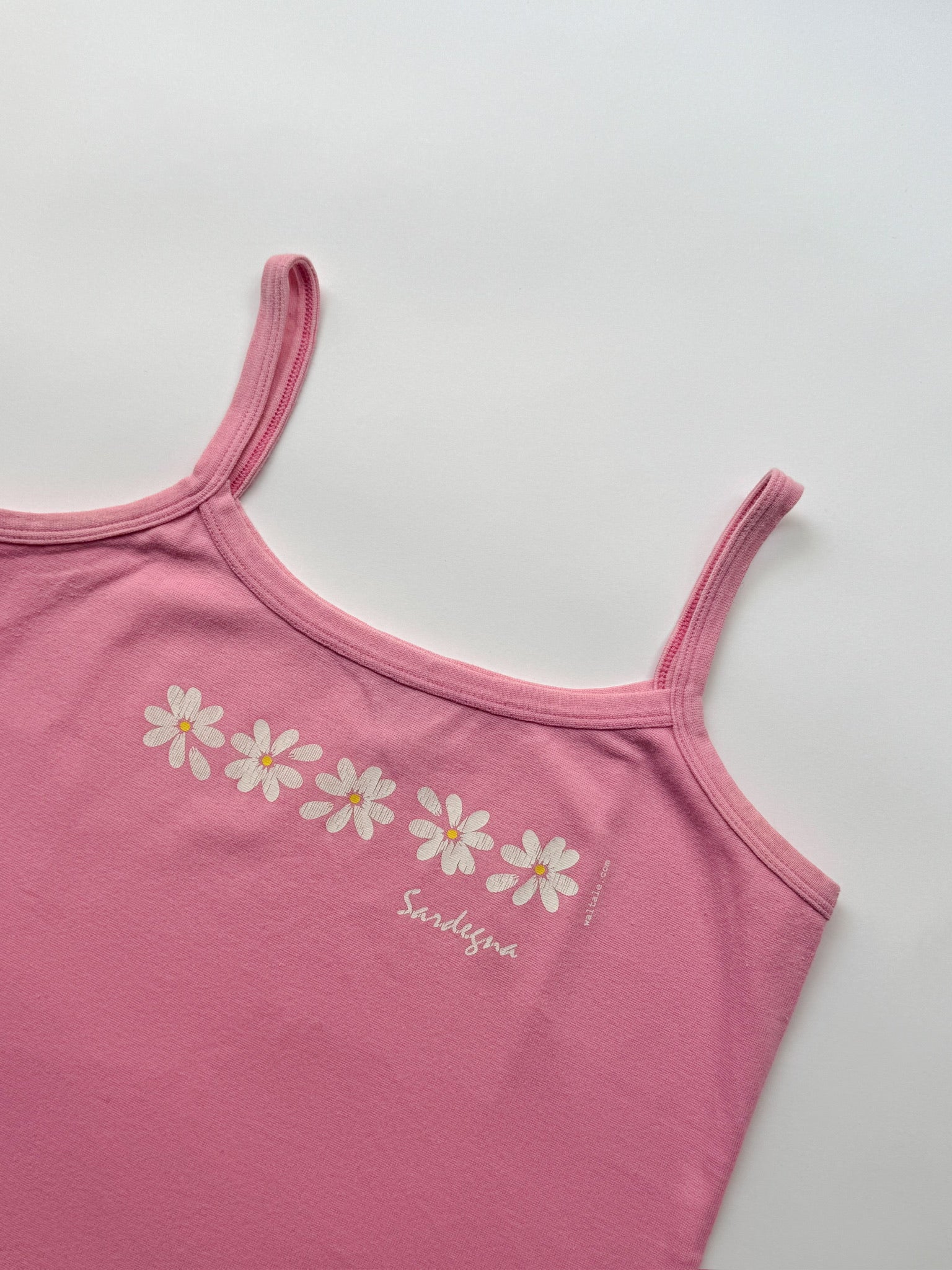 גופייה ורודה בהדפס פרחים (M)