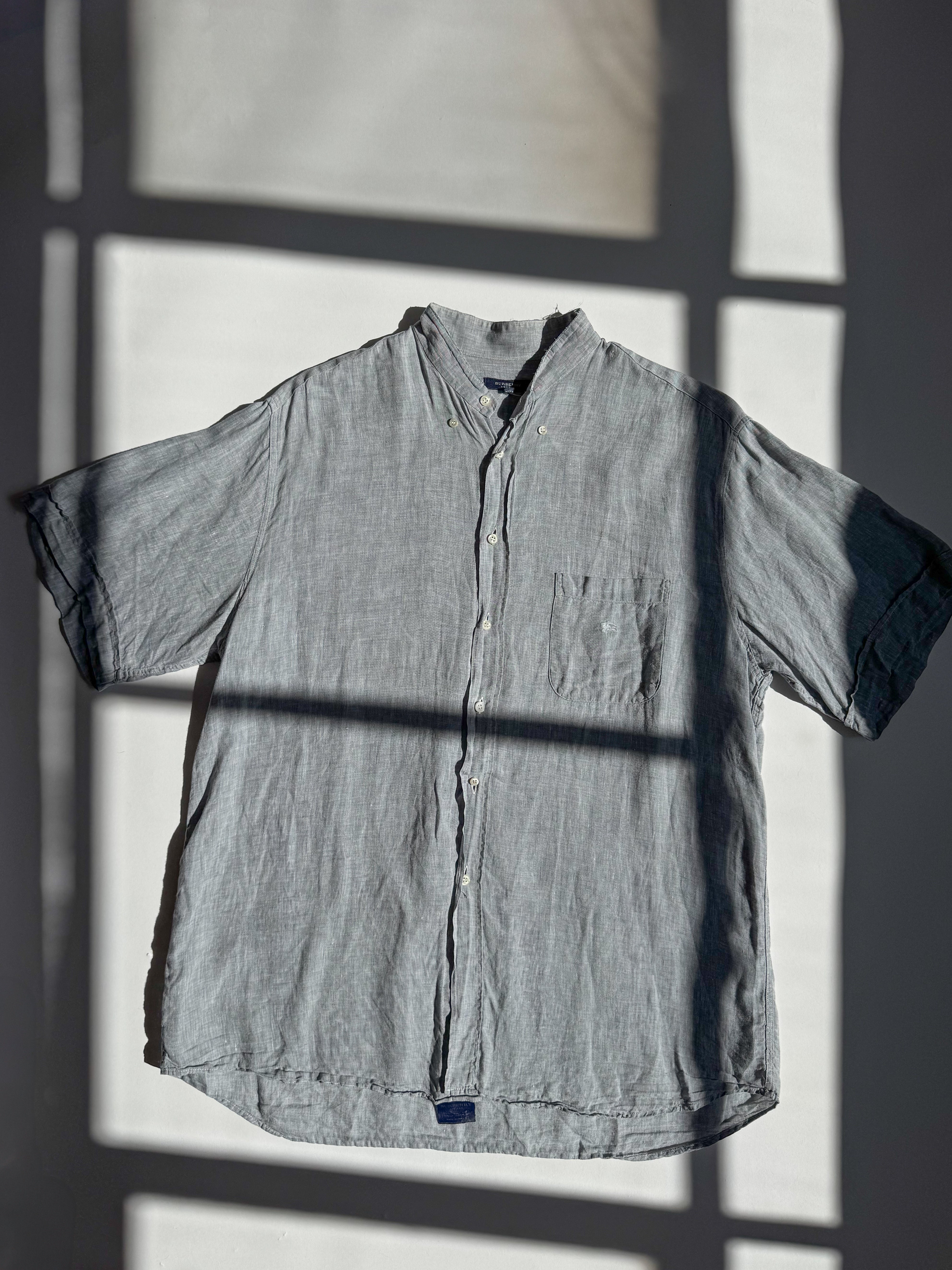 חולצת פשתן מכופתרת Burberry (L)