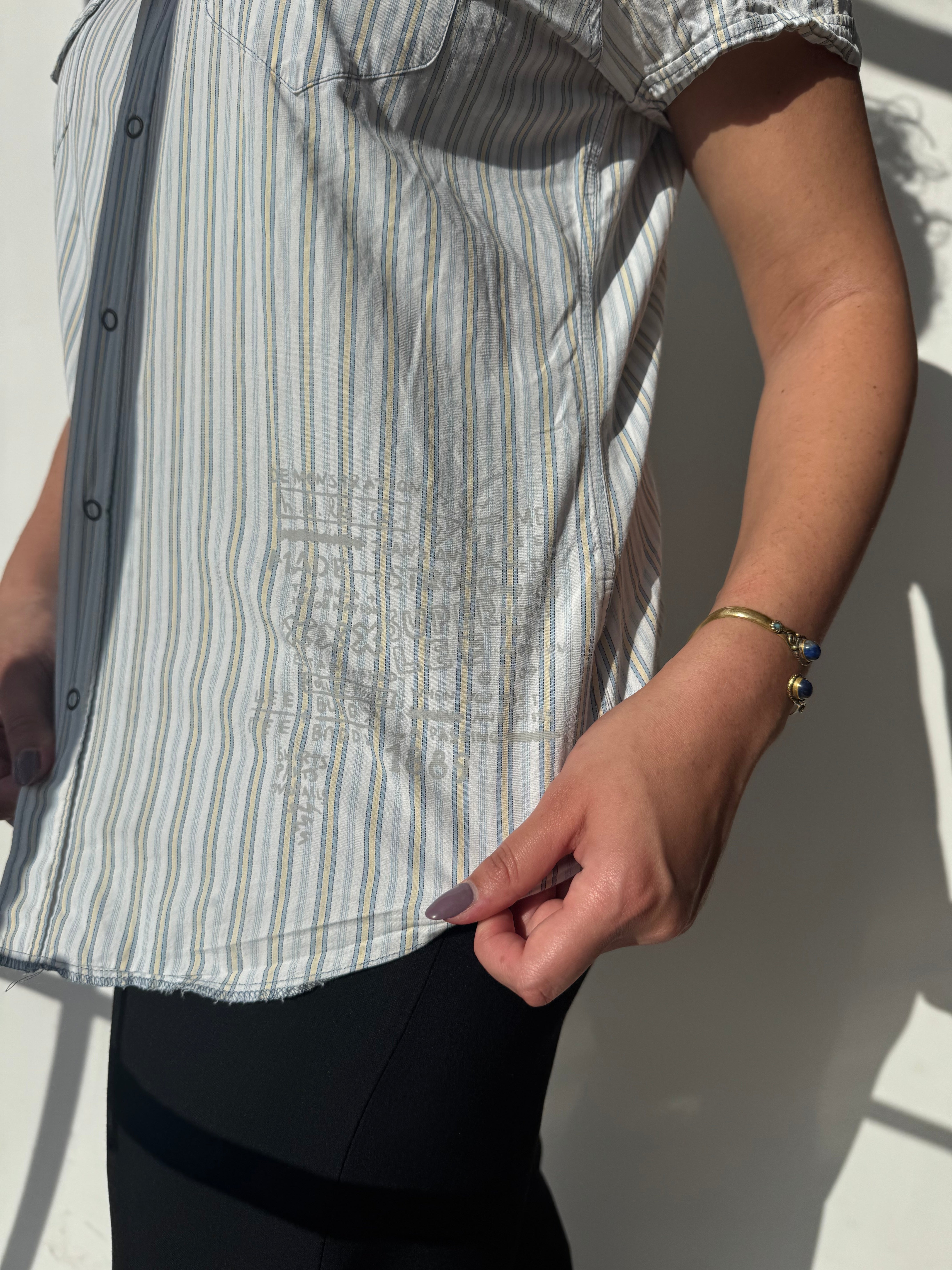 חולצה מכופתרת פסים Lee (XL)