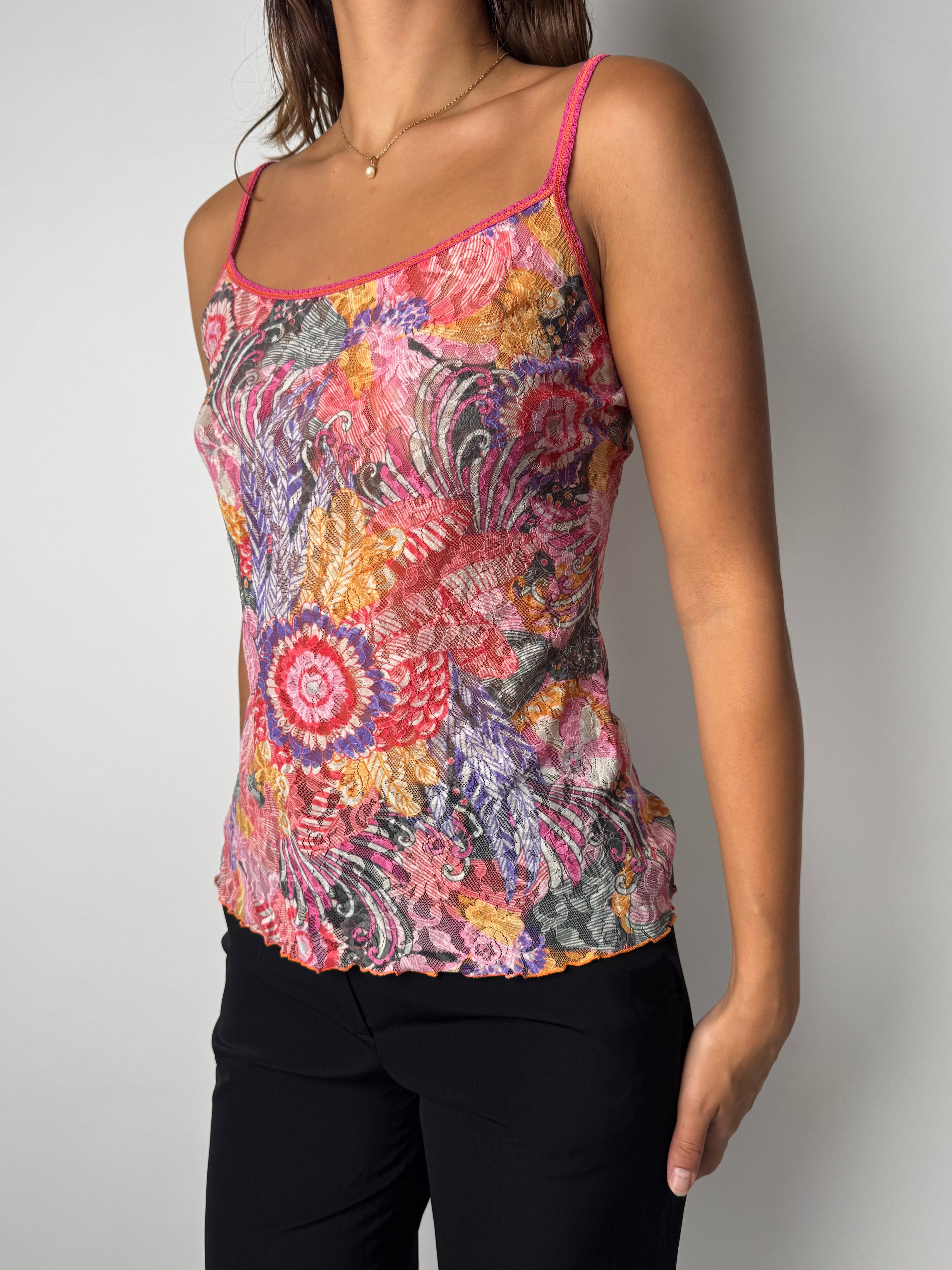 גופיית מש בהדפס פרחוני (S)