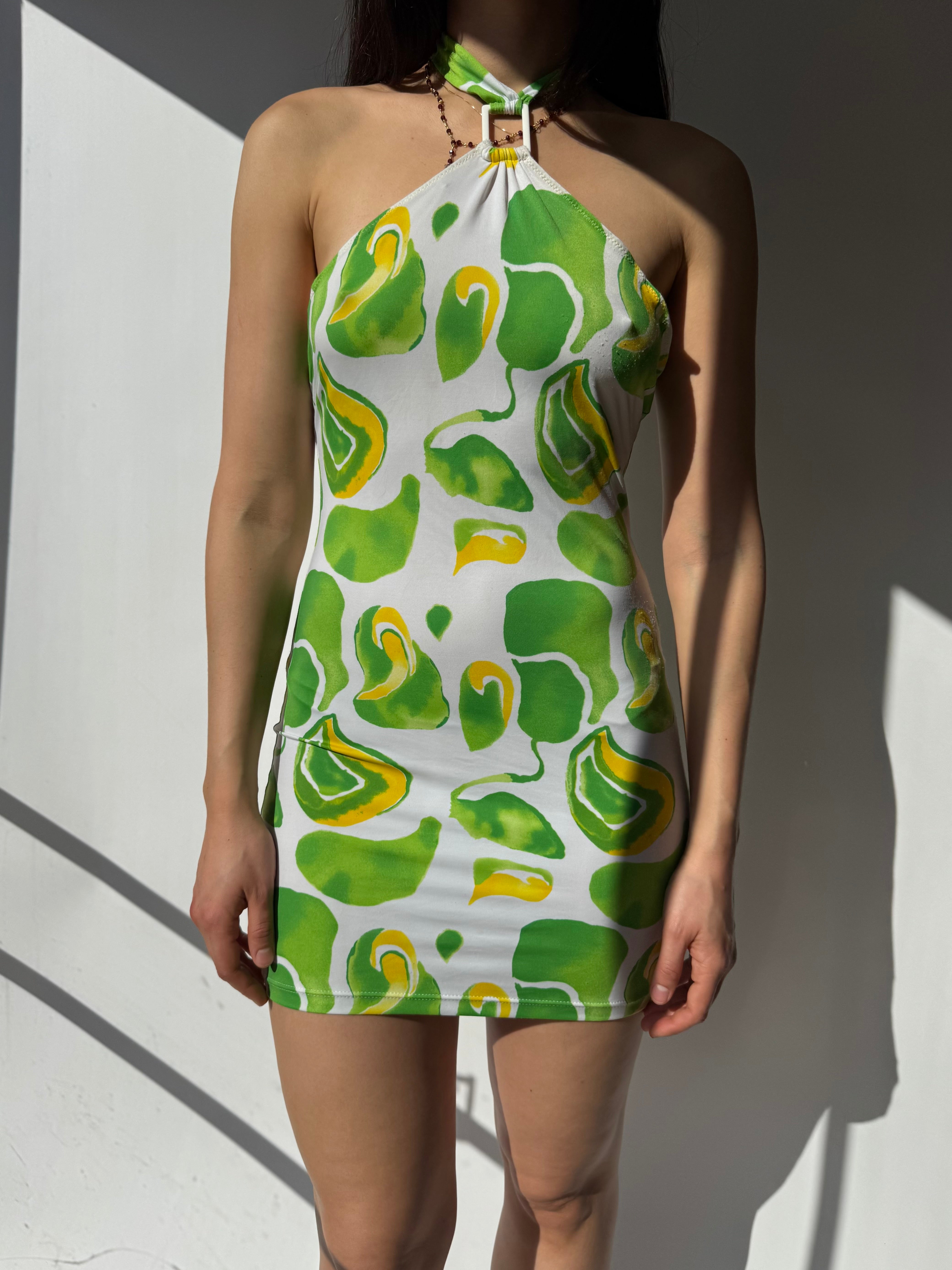 שמלת קולר בהדפס (M)