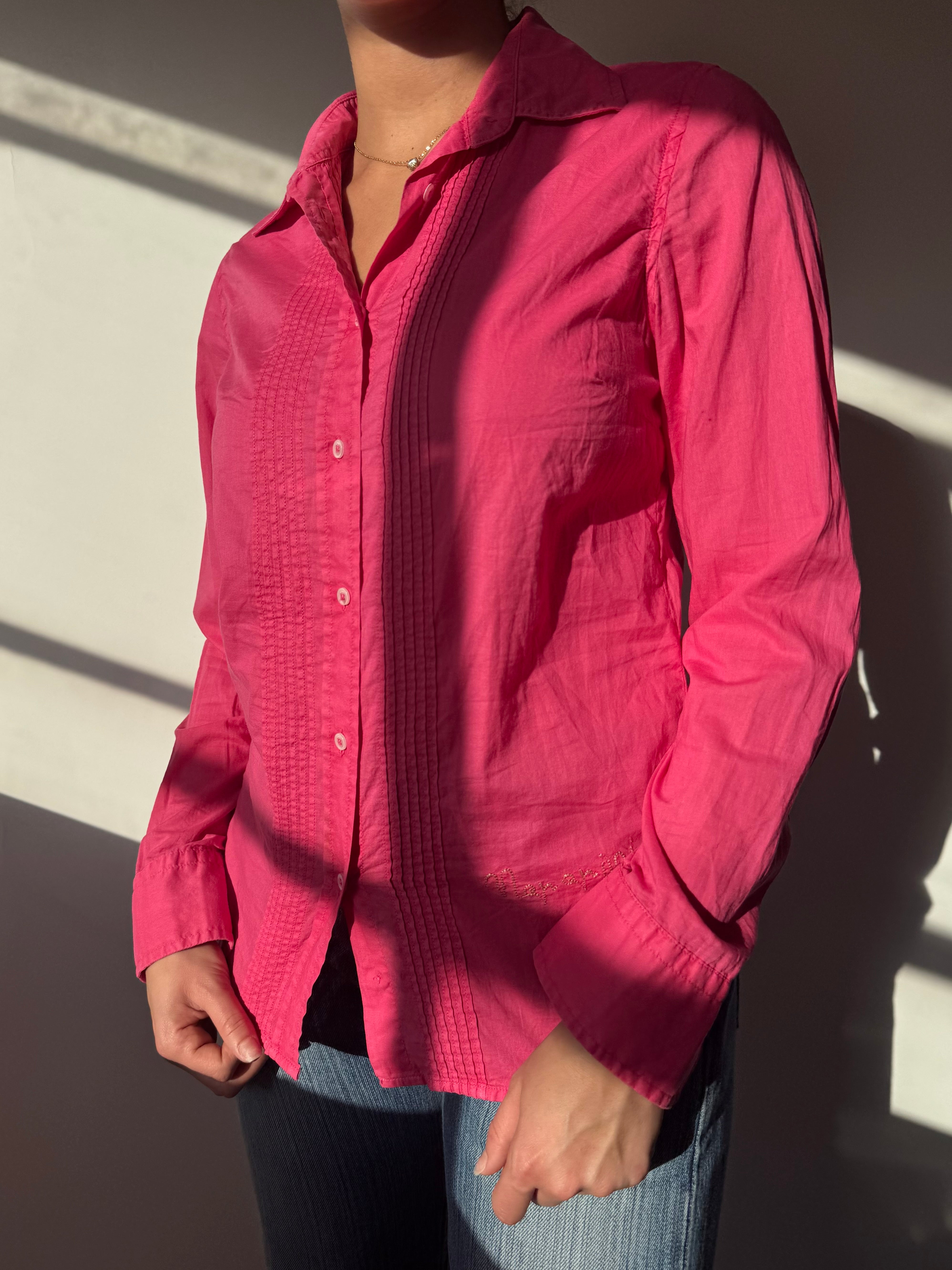 חולצה מכופתרת ורודה Napapijri (M)