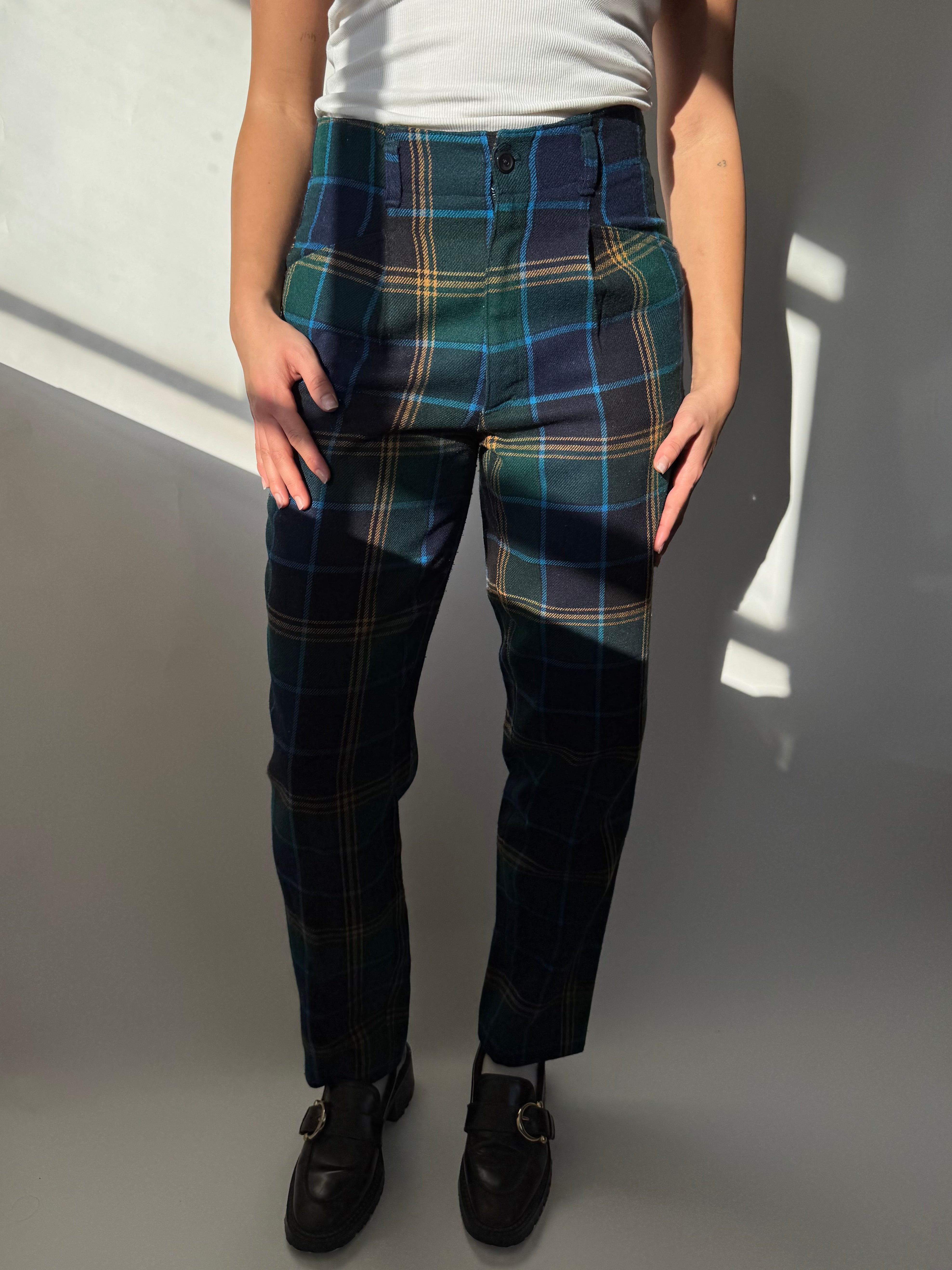 מכנסי צמר משבצות (38)