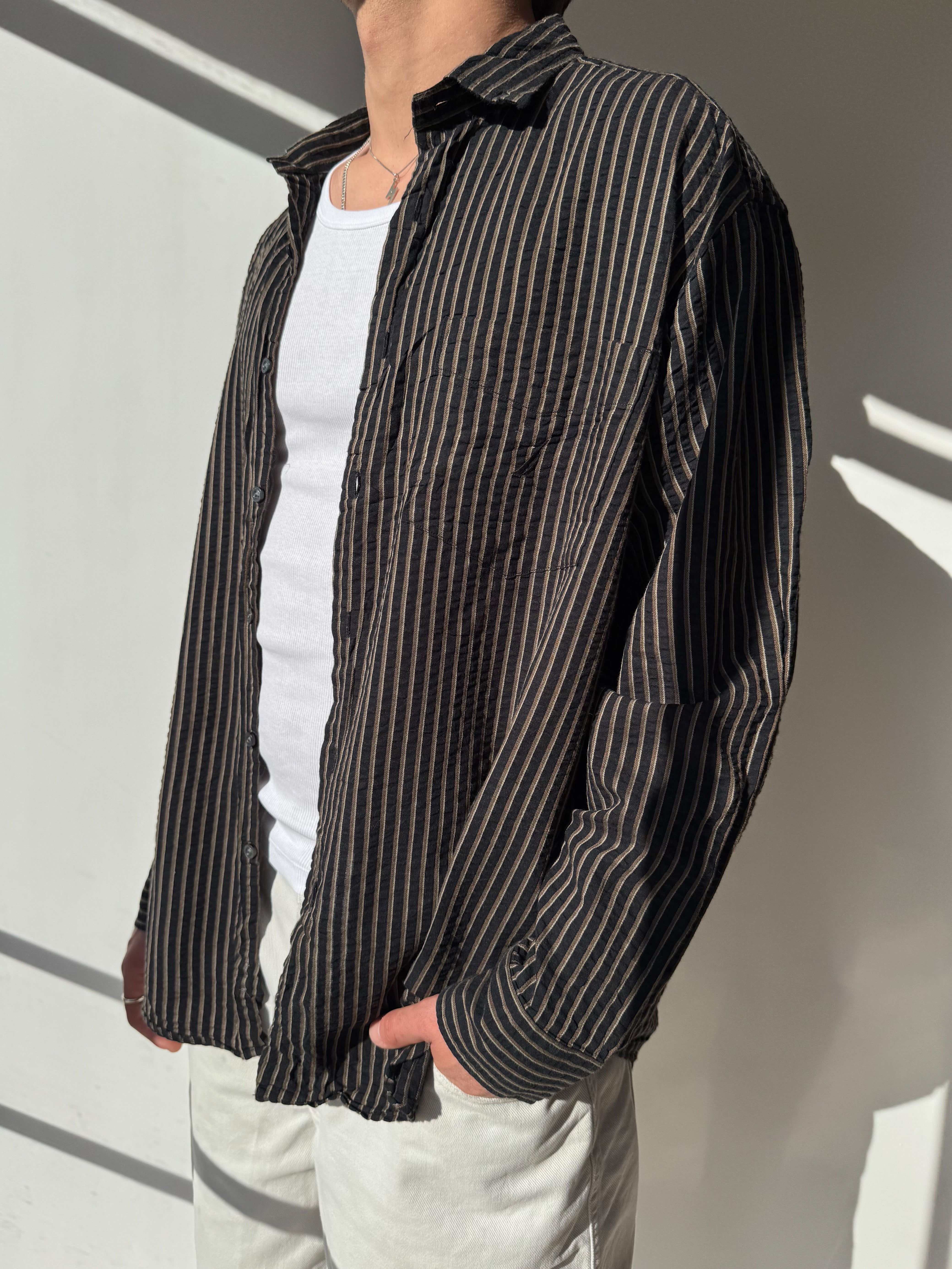 חולצה מכופתרת פסים Nautica (L)