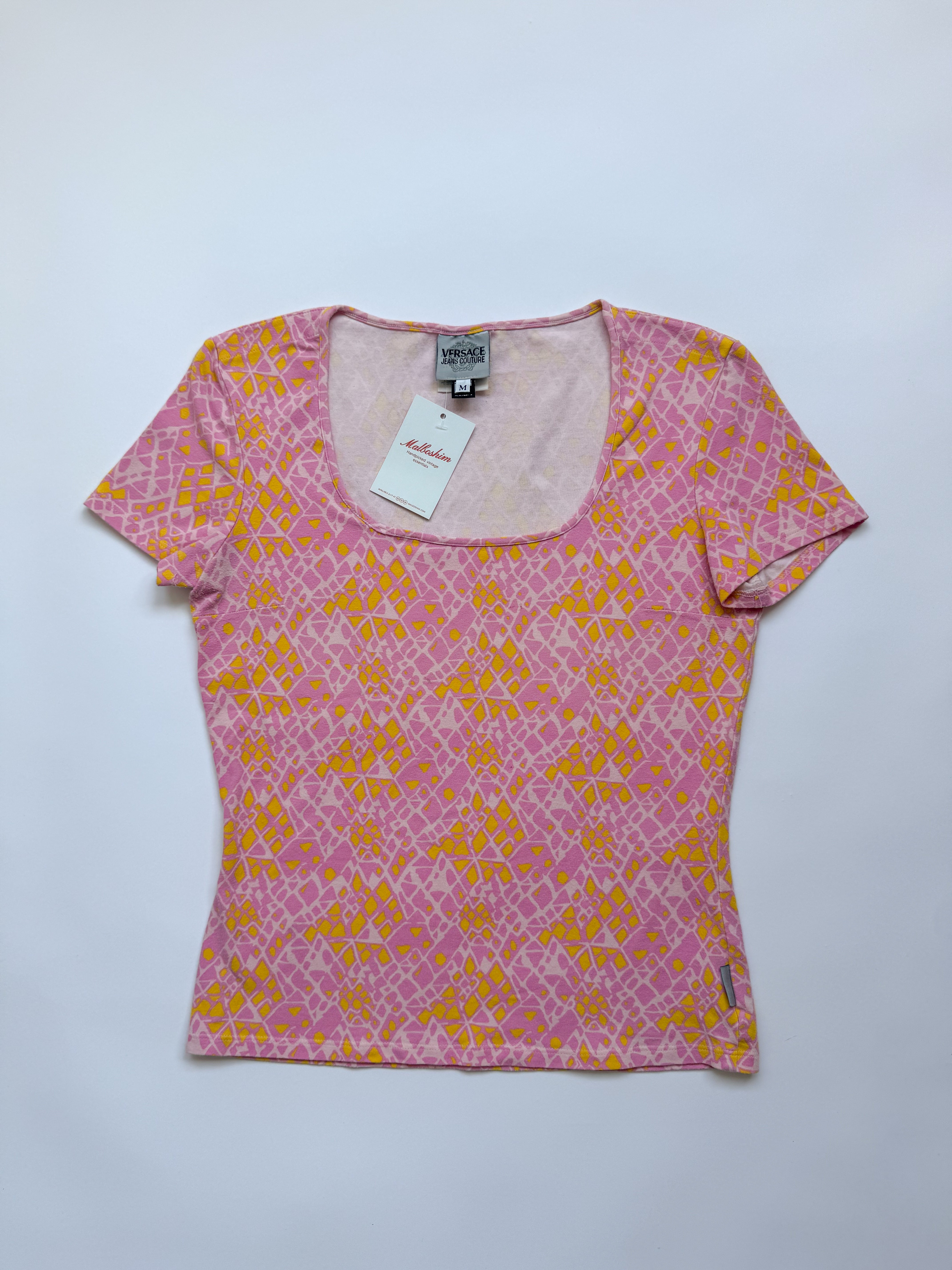 טי שרט בהדפס גיאומטרי Versace (M)
