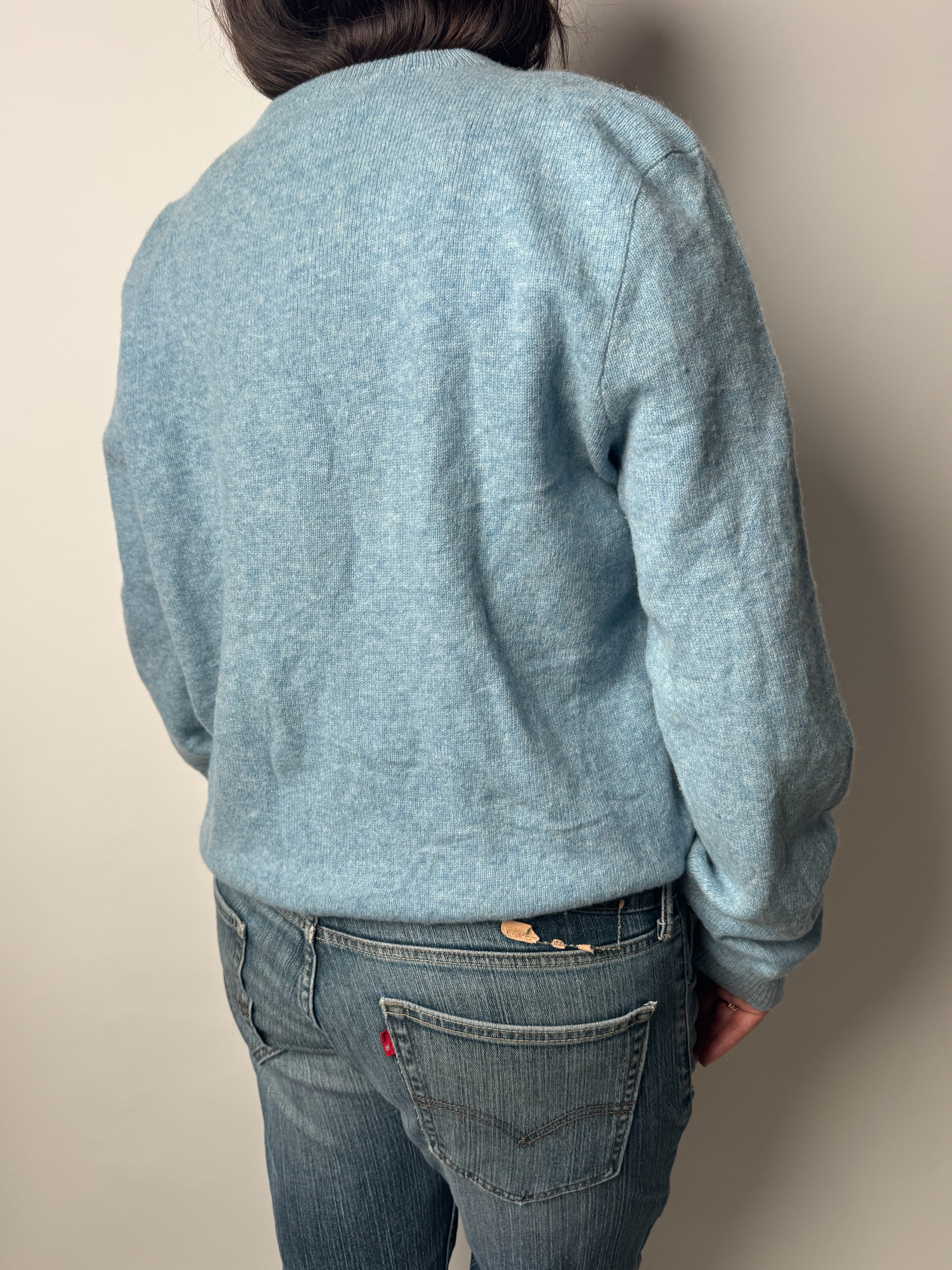 סריג צמר תכלת Ralph Lauren (M)