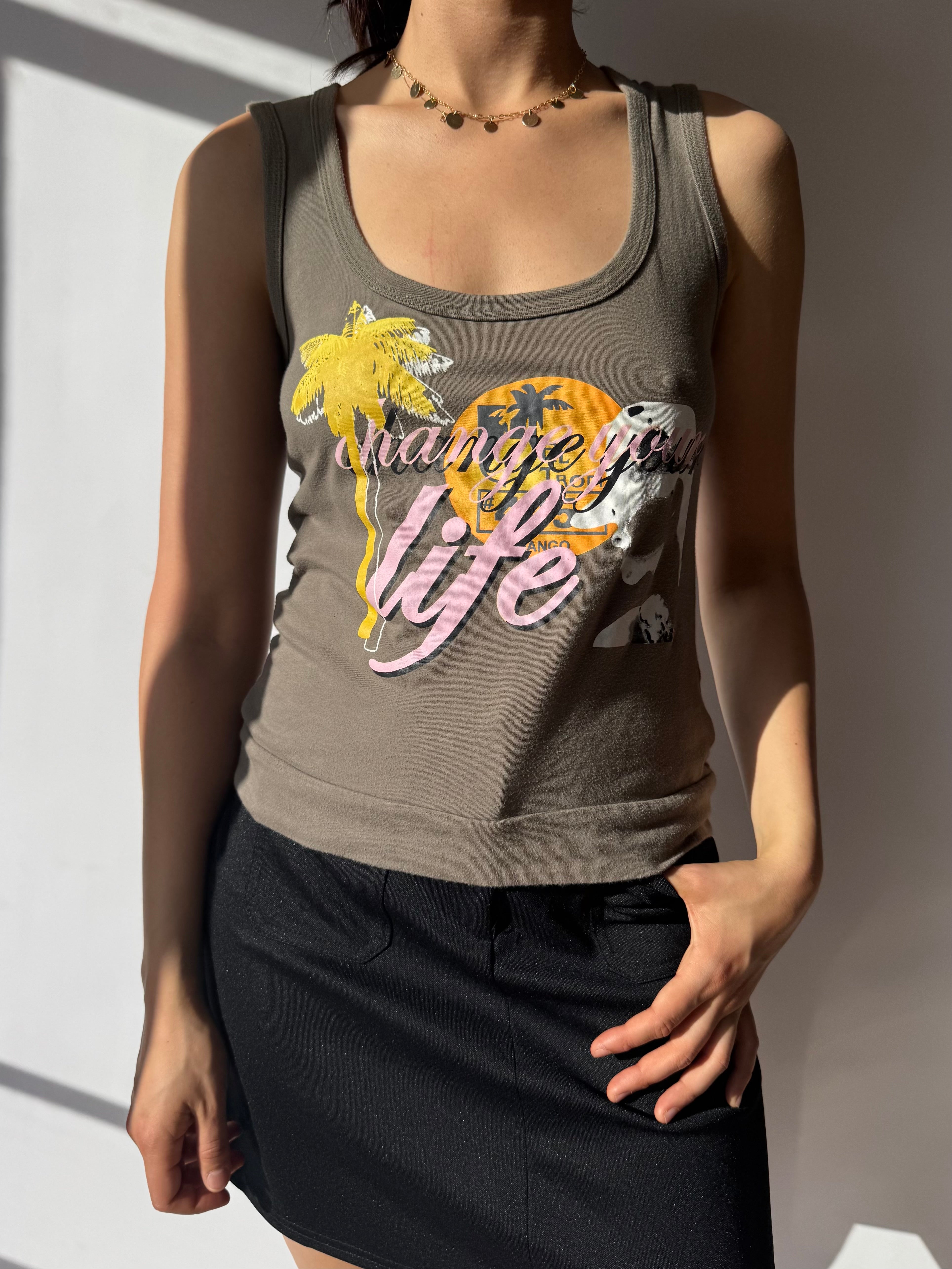 גופיה בהדפס קייצי (S)