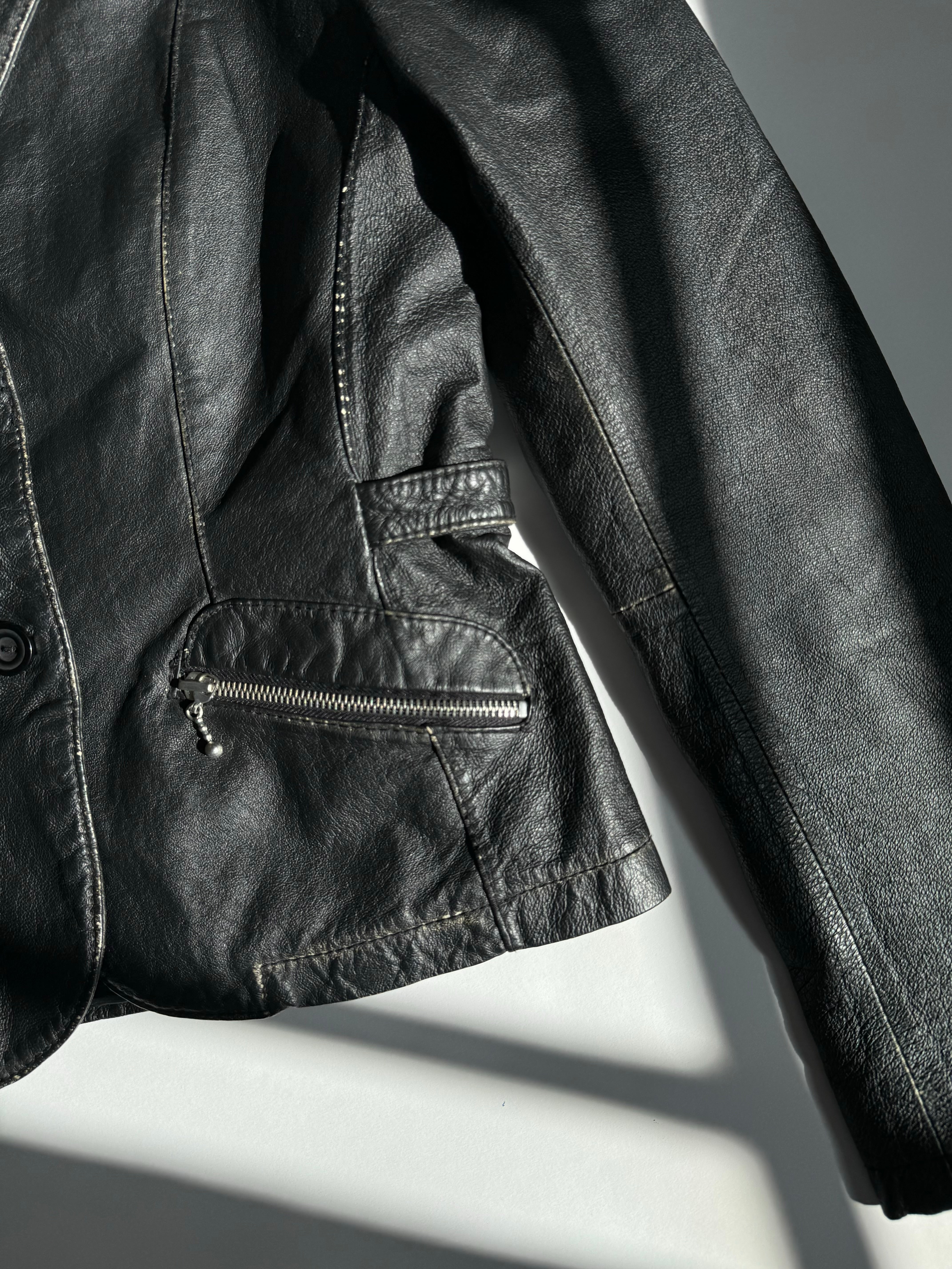 ג׳קט עור בייקר (S)