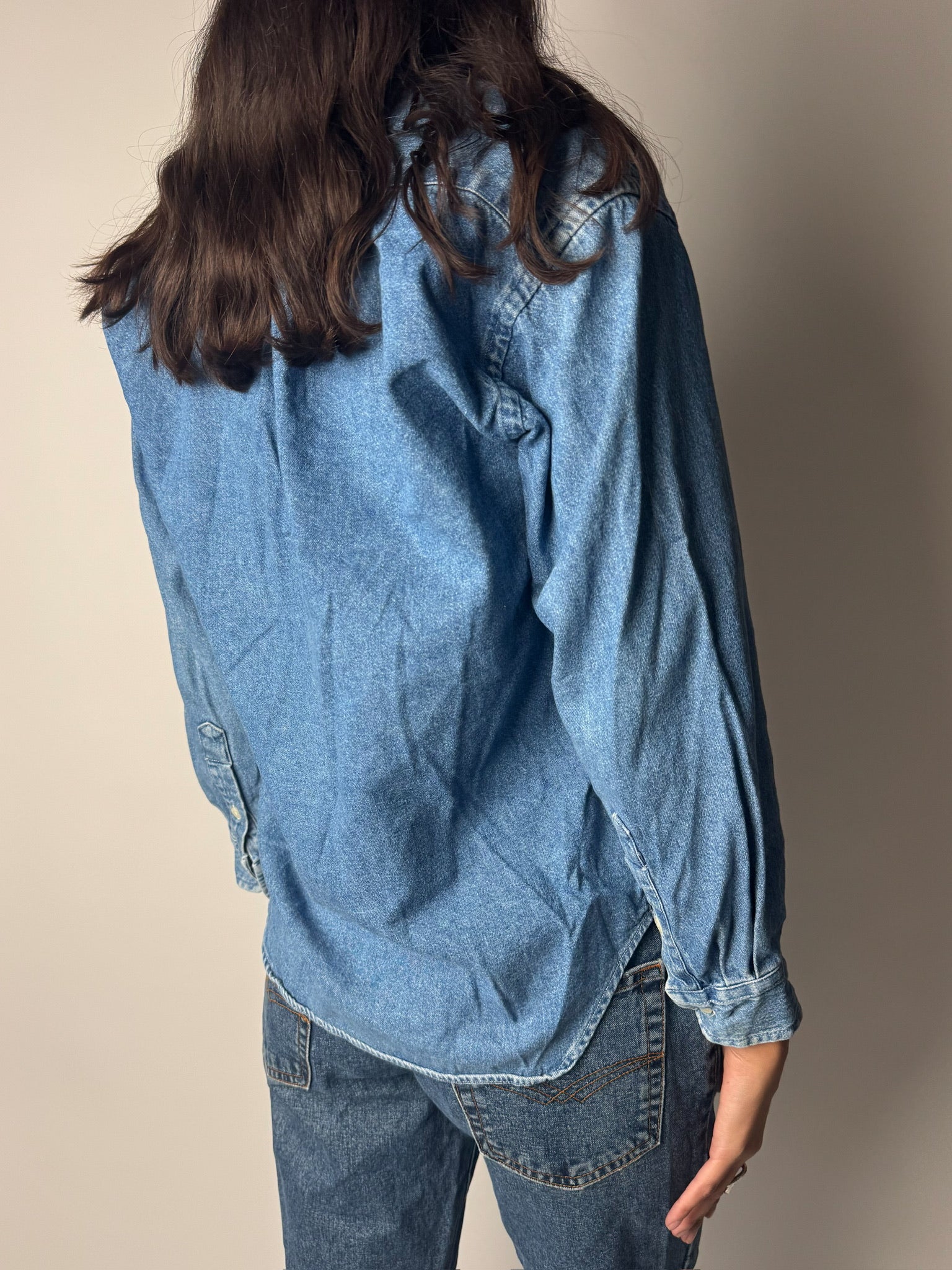 חולצת ג׳ינס מכופתרת Ralph Lauren (S)