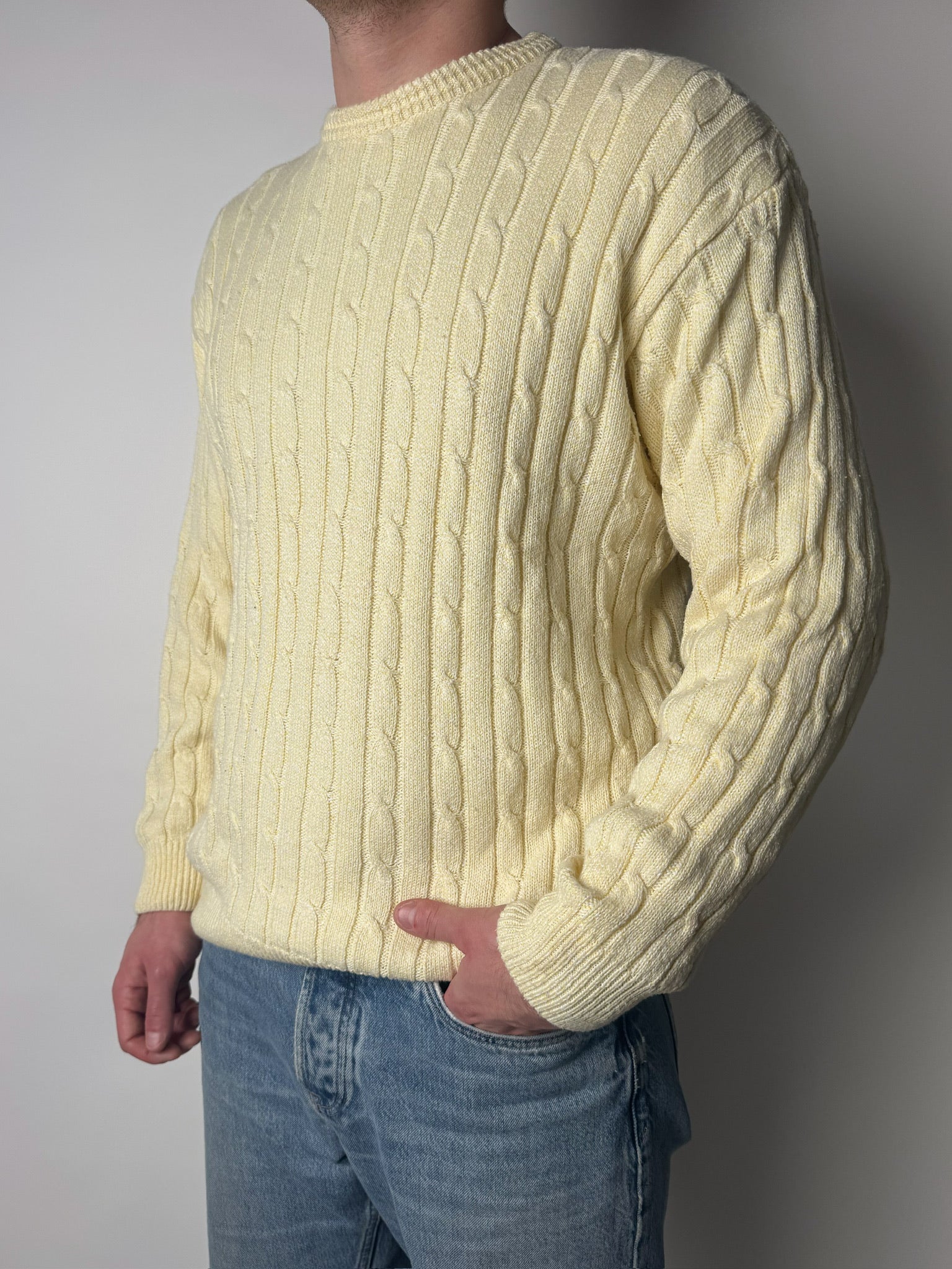 סריג צמות צהבהב (L)