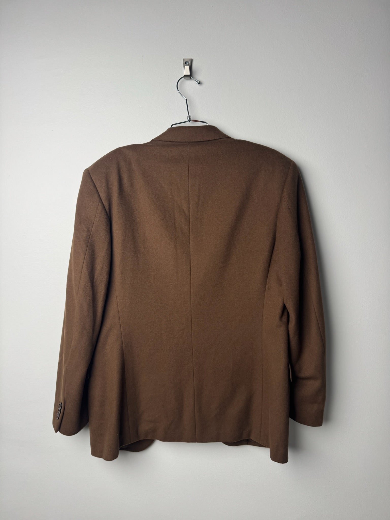 בלייזר חום קשמיר וצמר Pierre Cardin (XL)