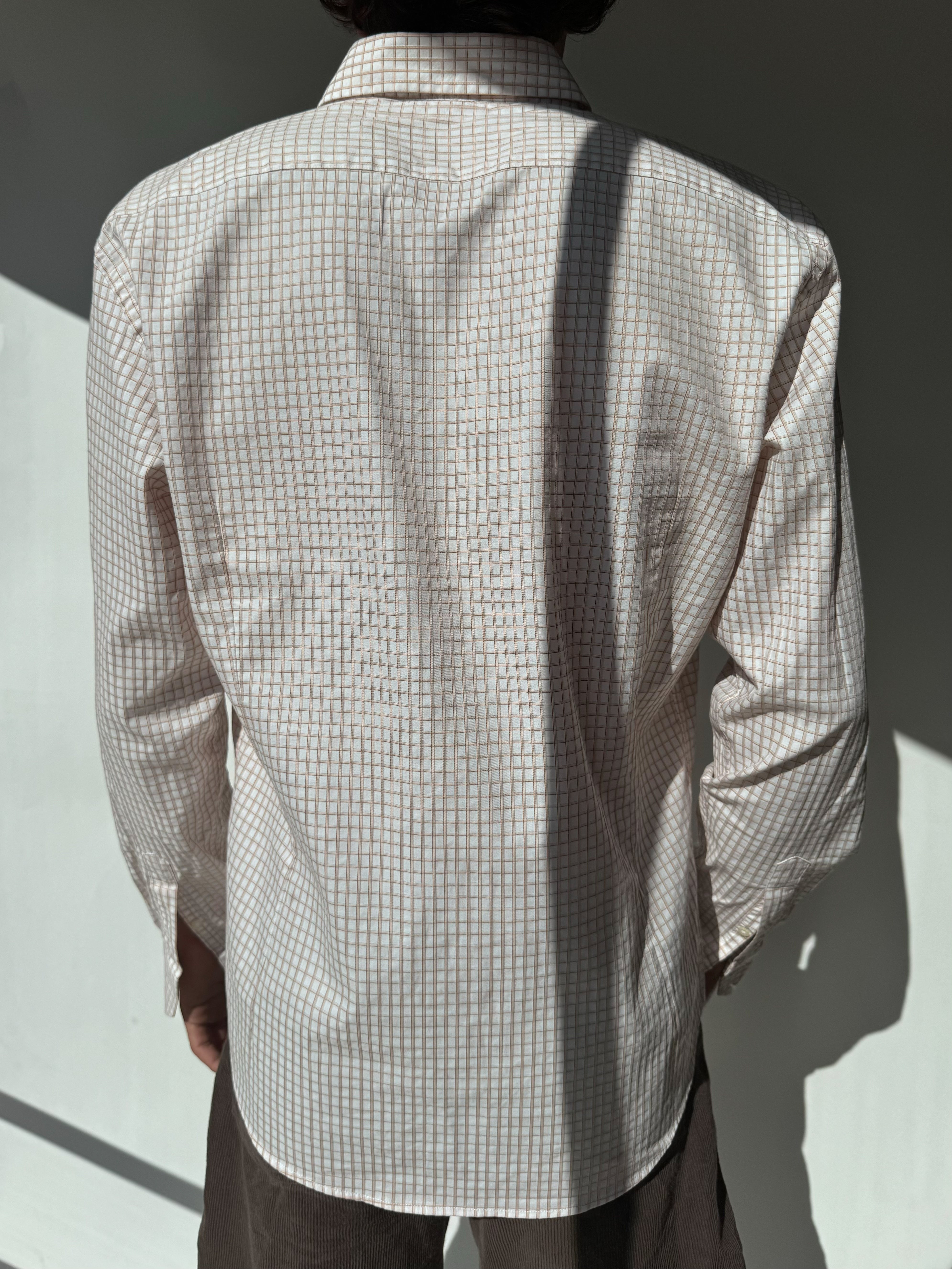 חולצה מכופתרת משבצות Pierre Cardin (L)