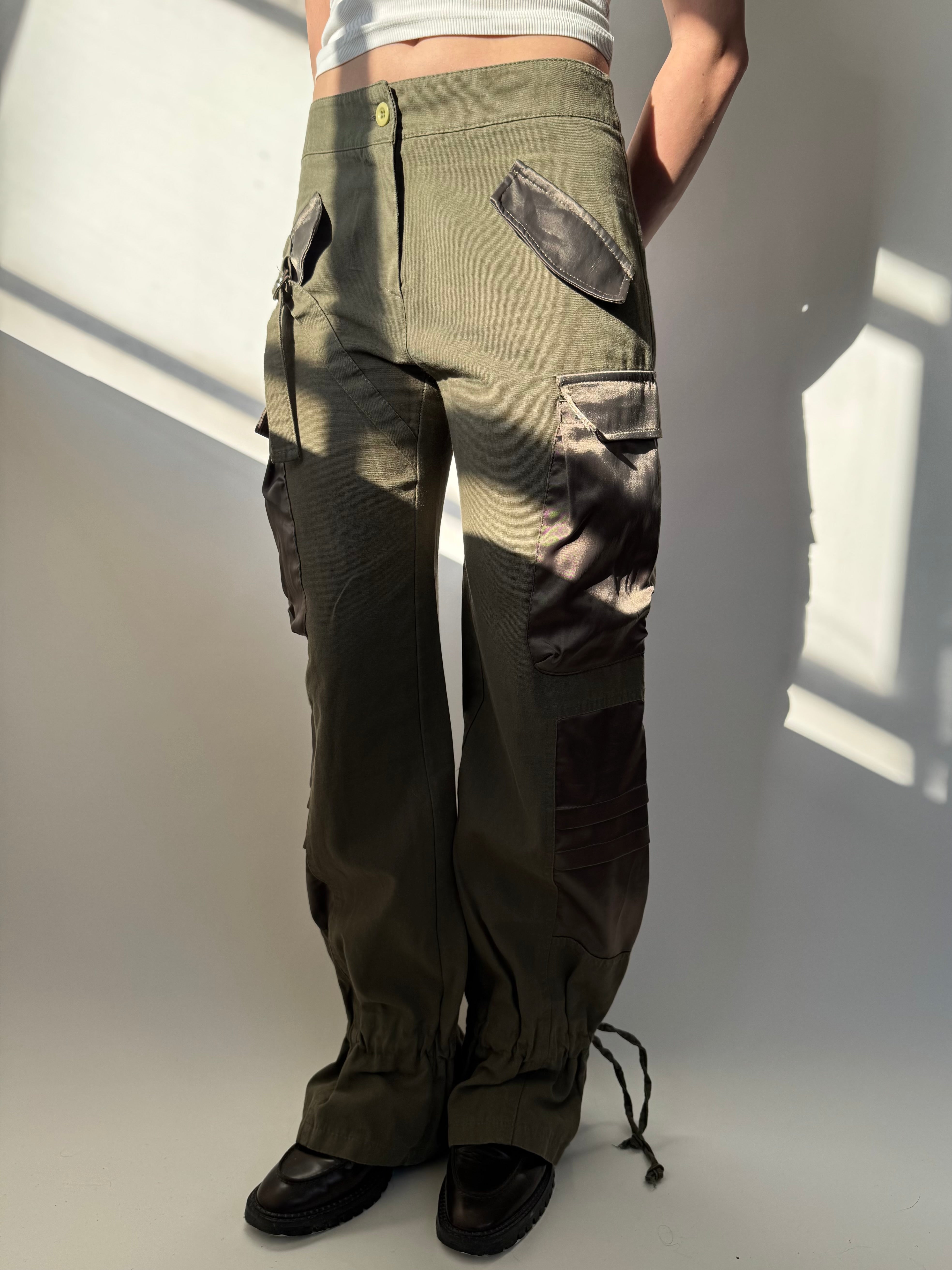 מכנסי דגמ״ח בשילוב סאטן (36)