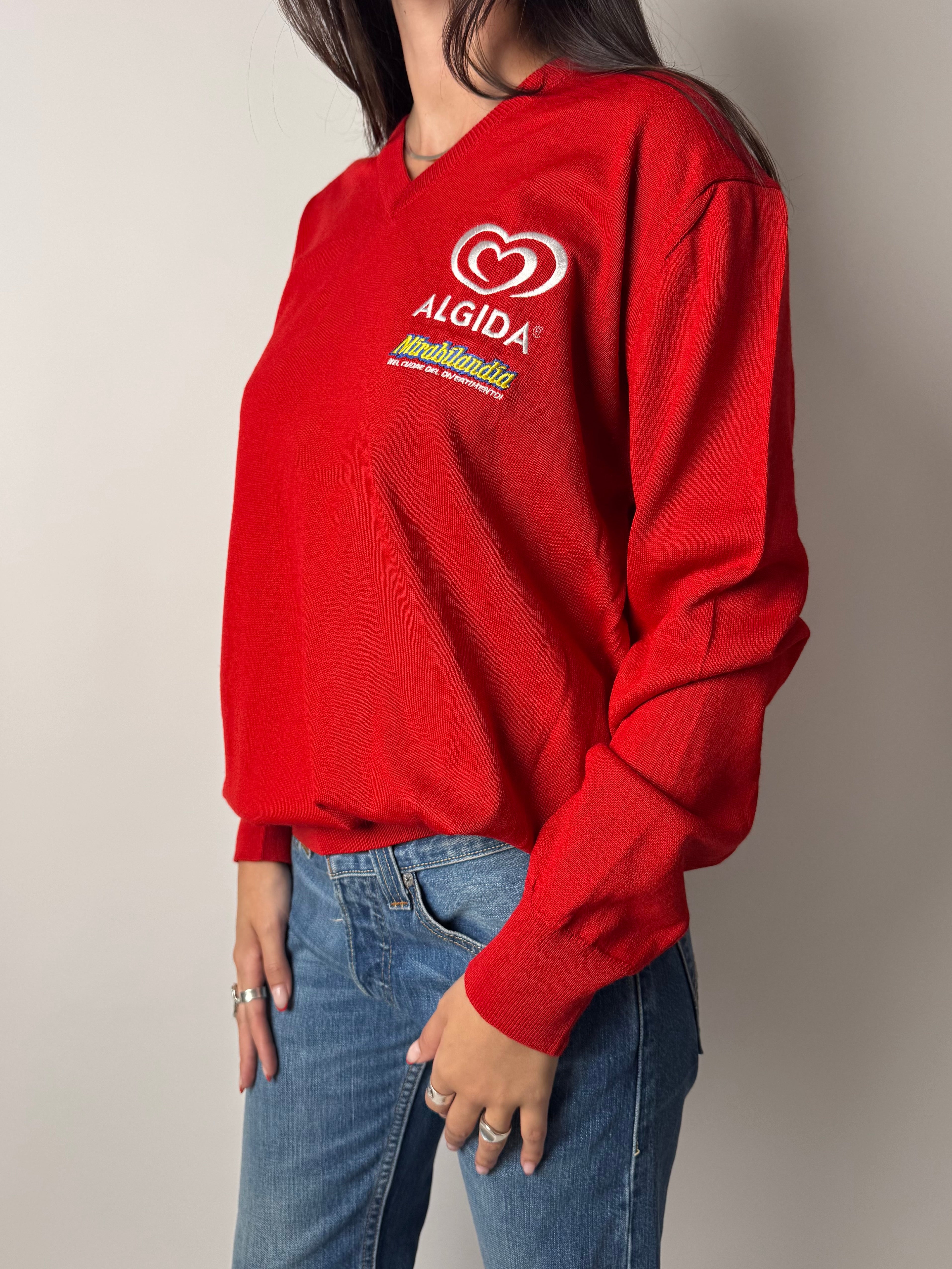 סריג לוגו אדום (M)