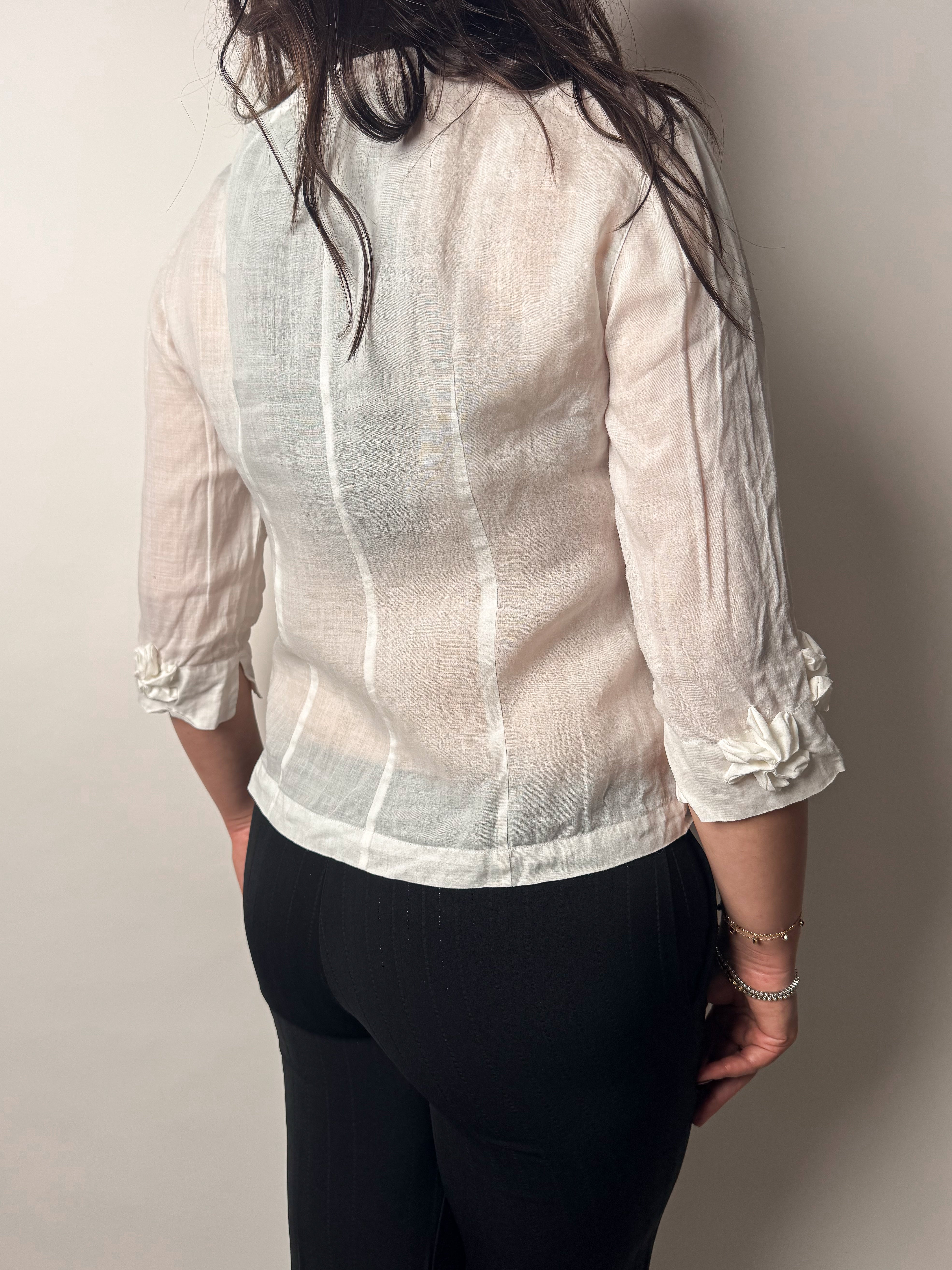 חולצת חג בשילוב פרחים (M)