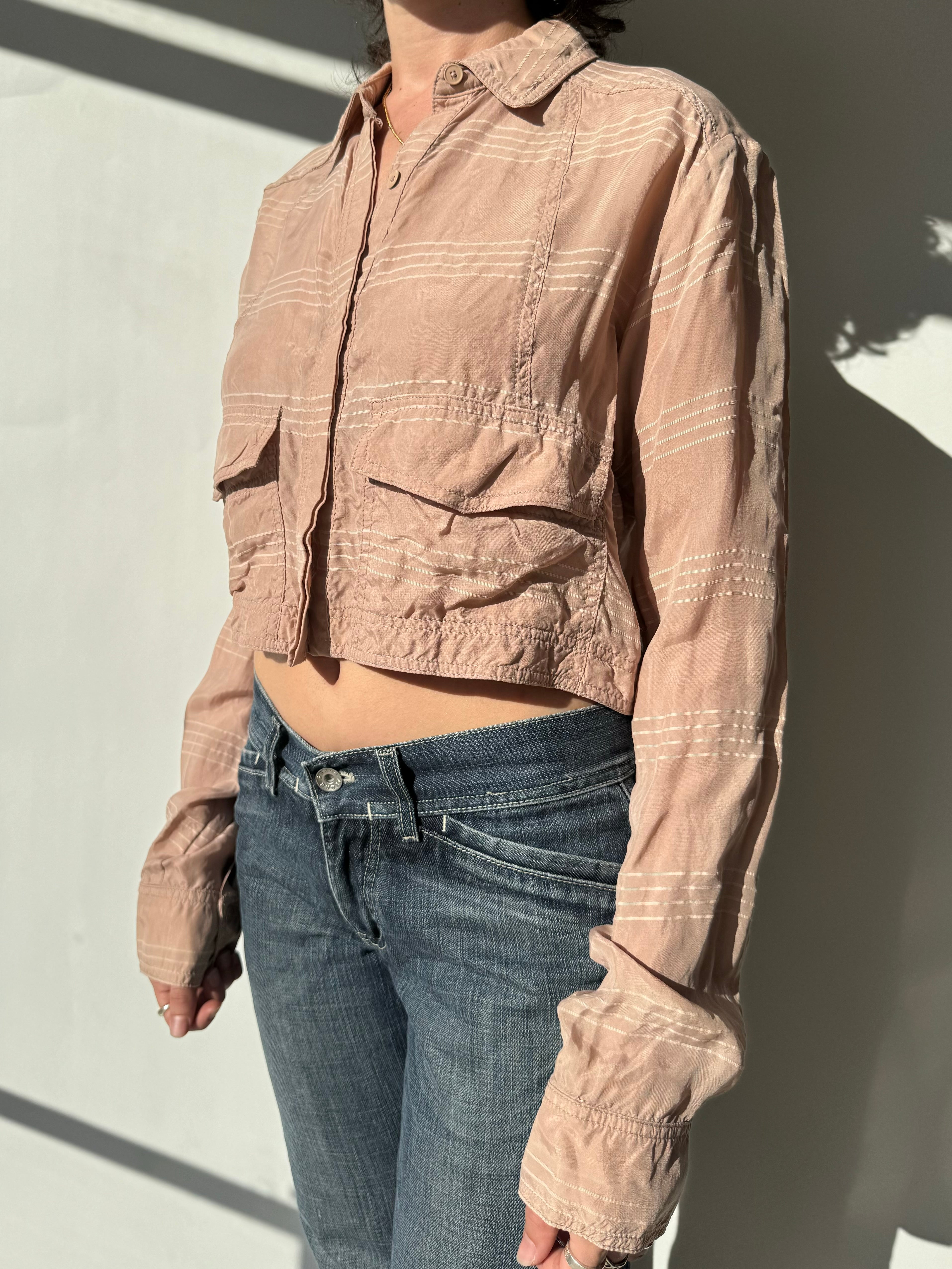 חולצת קרופ מכופתרת Alexander Wang (S)