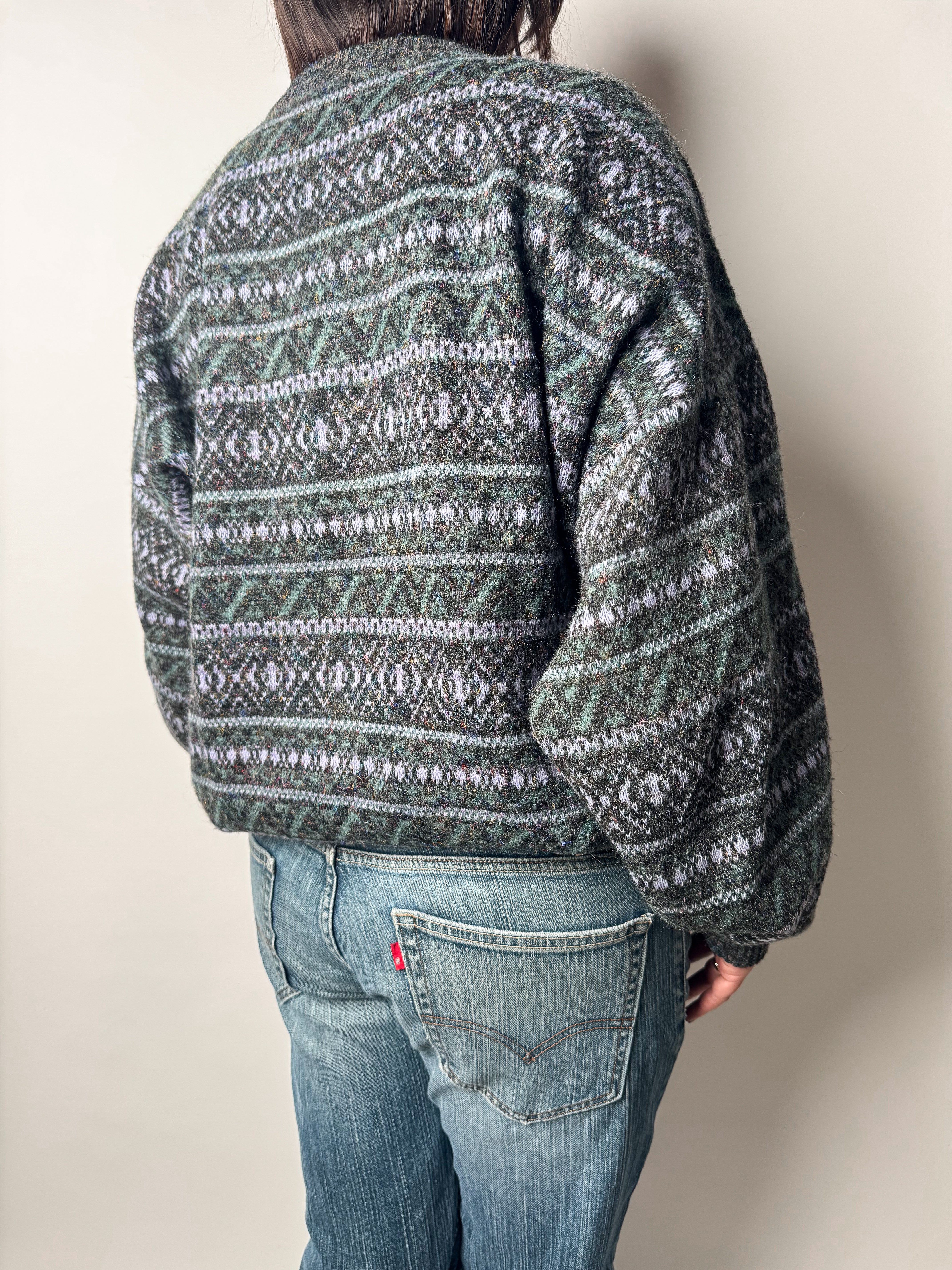 סריג צמר גיאומטרי (L)