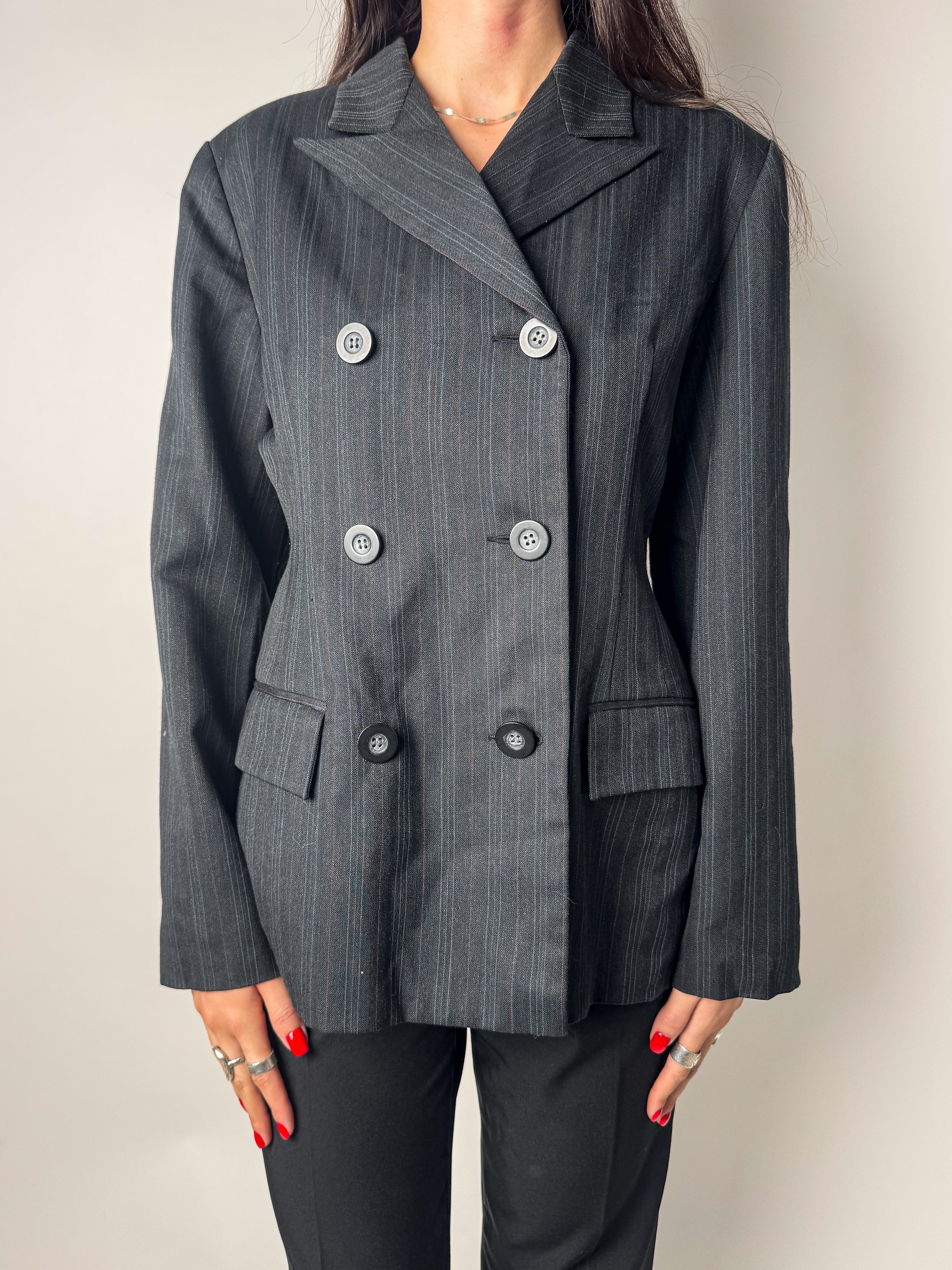 בלייזר פסים מחויט (M)