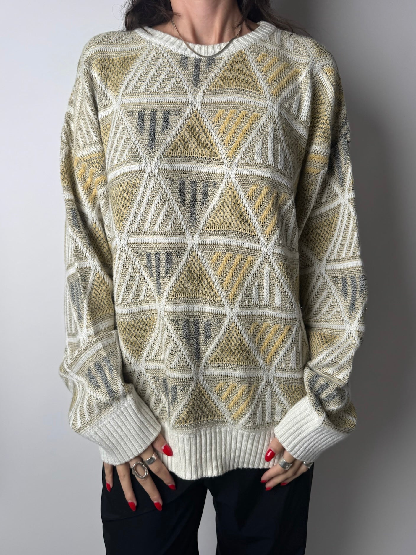 סריג בהדפס גיאומטרי (XL)