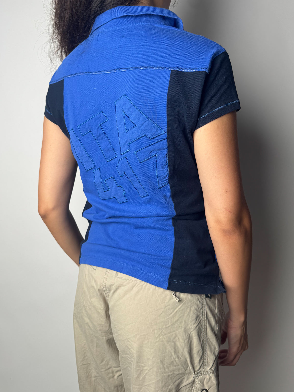 חולצת פולו כחולה Marina Militare (M)