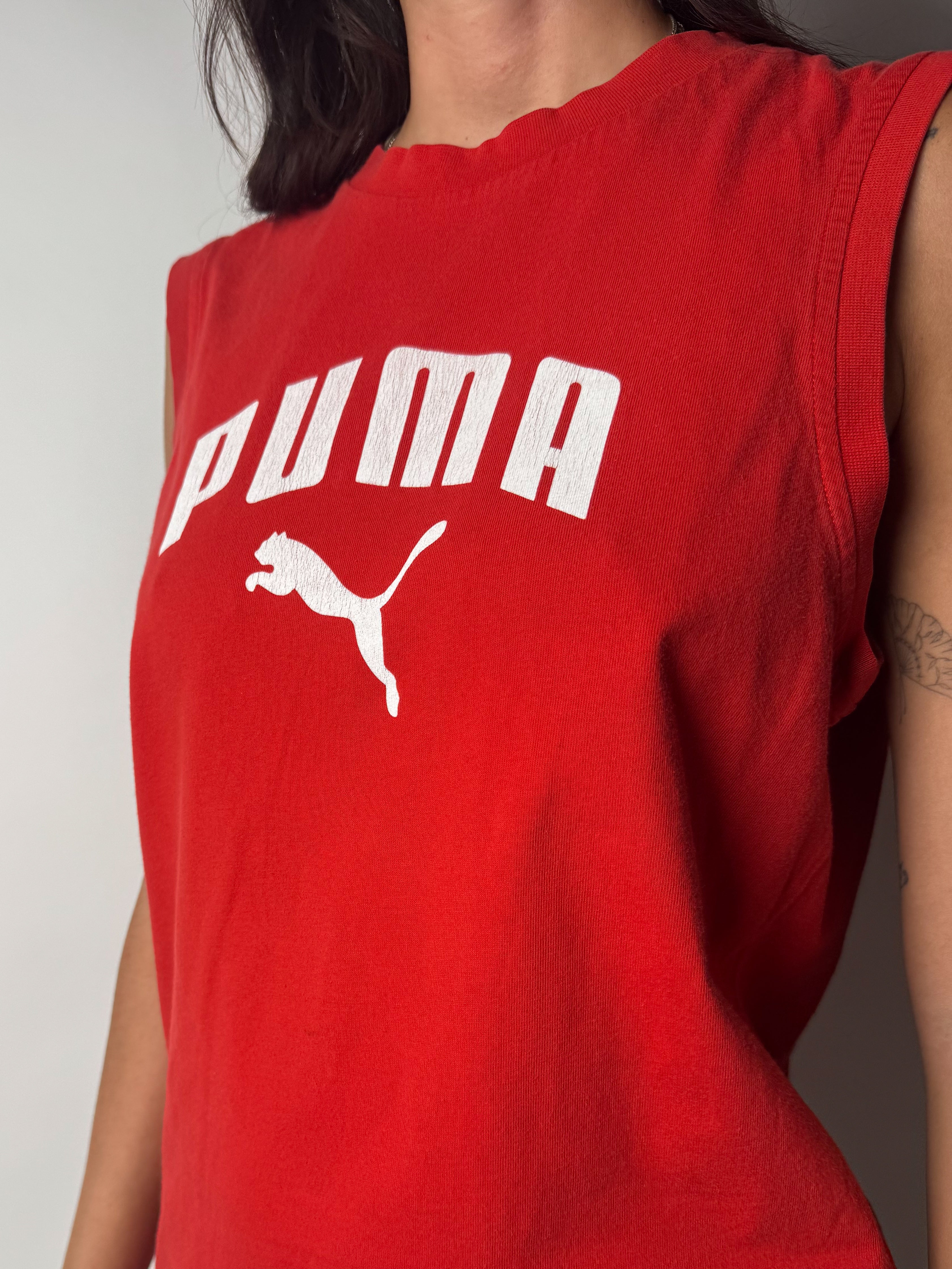 גופיית לוגו אדומה Puma (M)