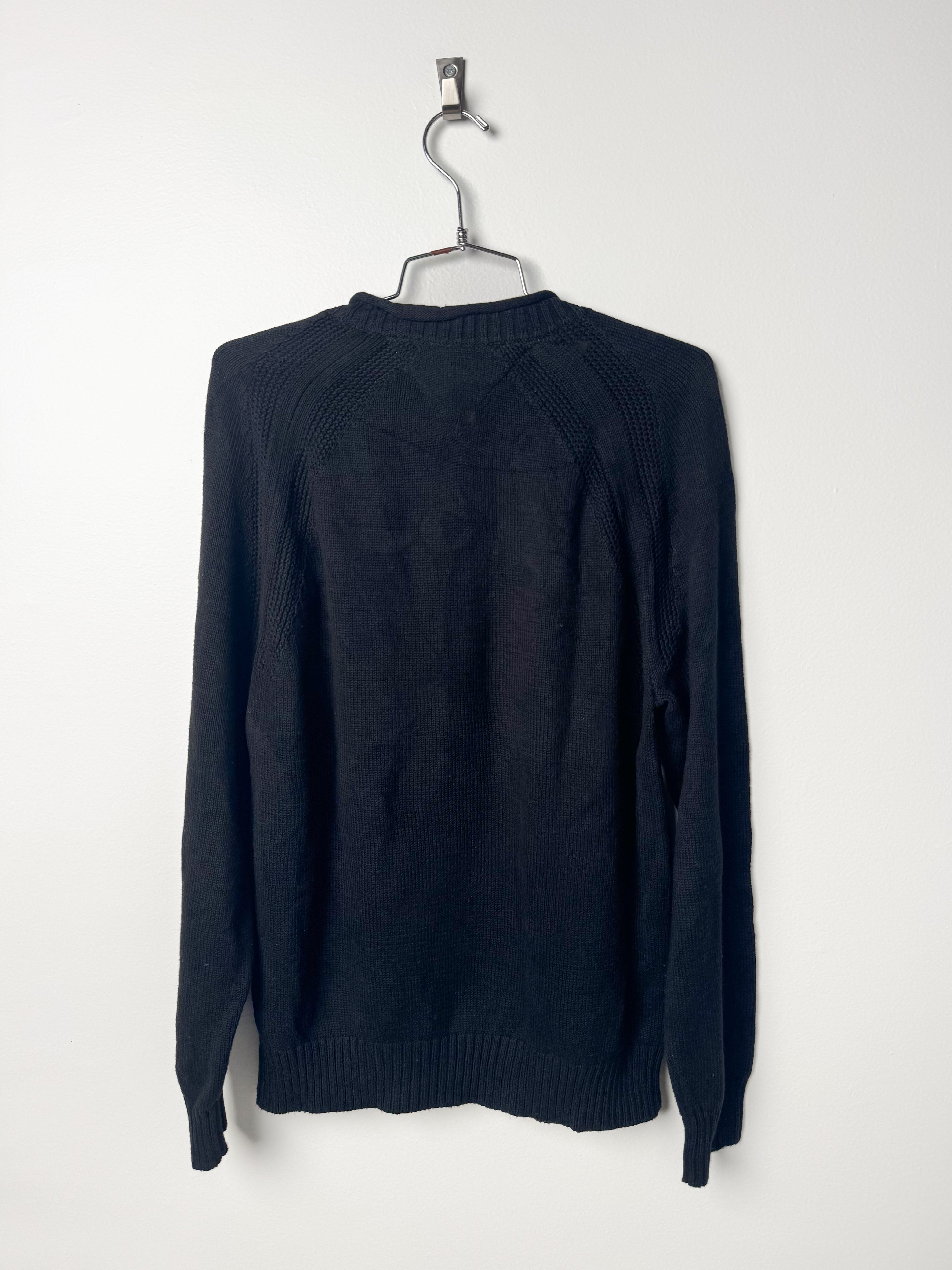 סריג כותנה שחור Tommy Hilfiger (M)
