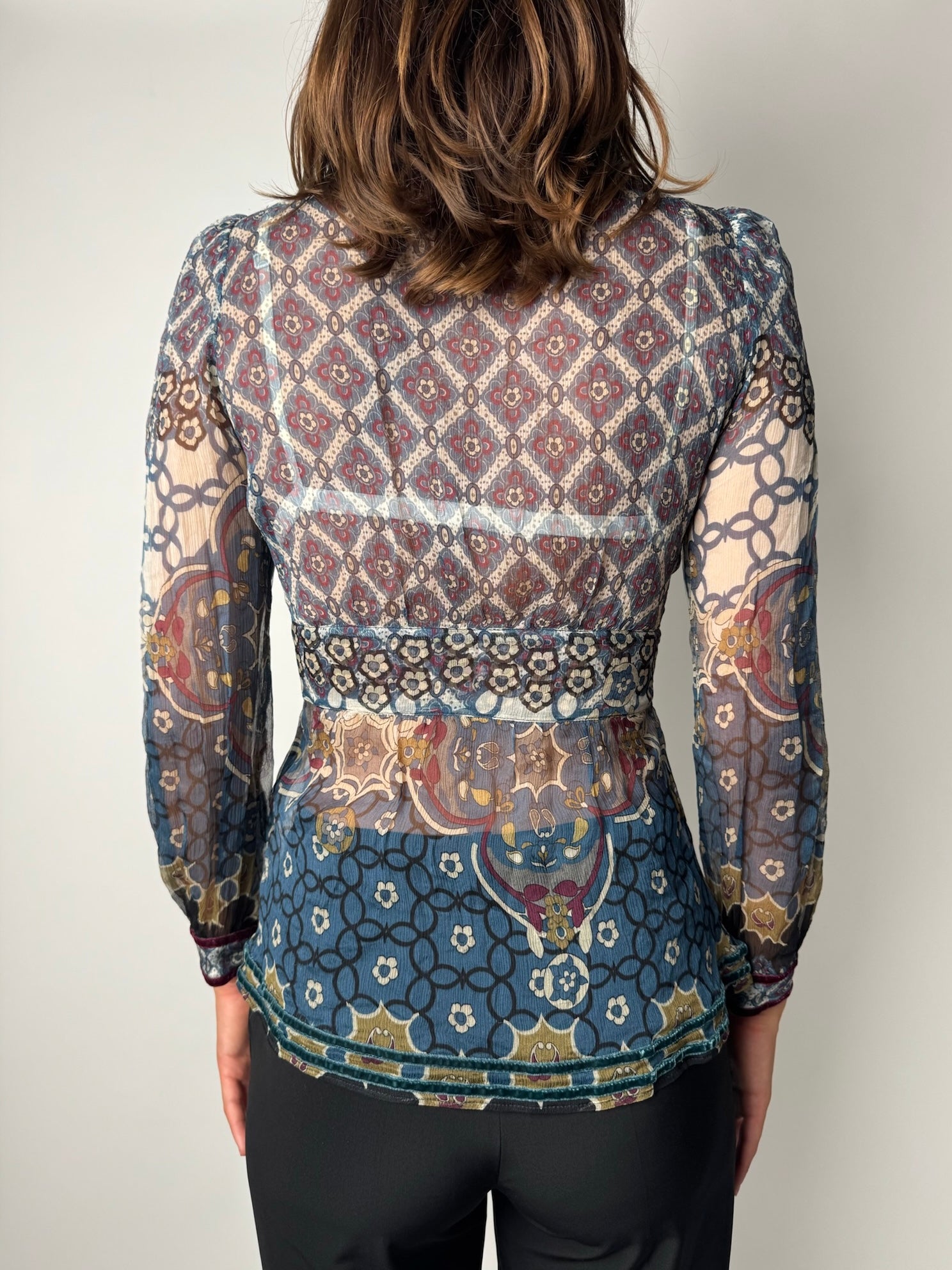 חולצה שקופה בהדפס אתני Max&Co (S-M)